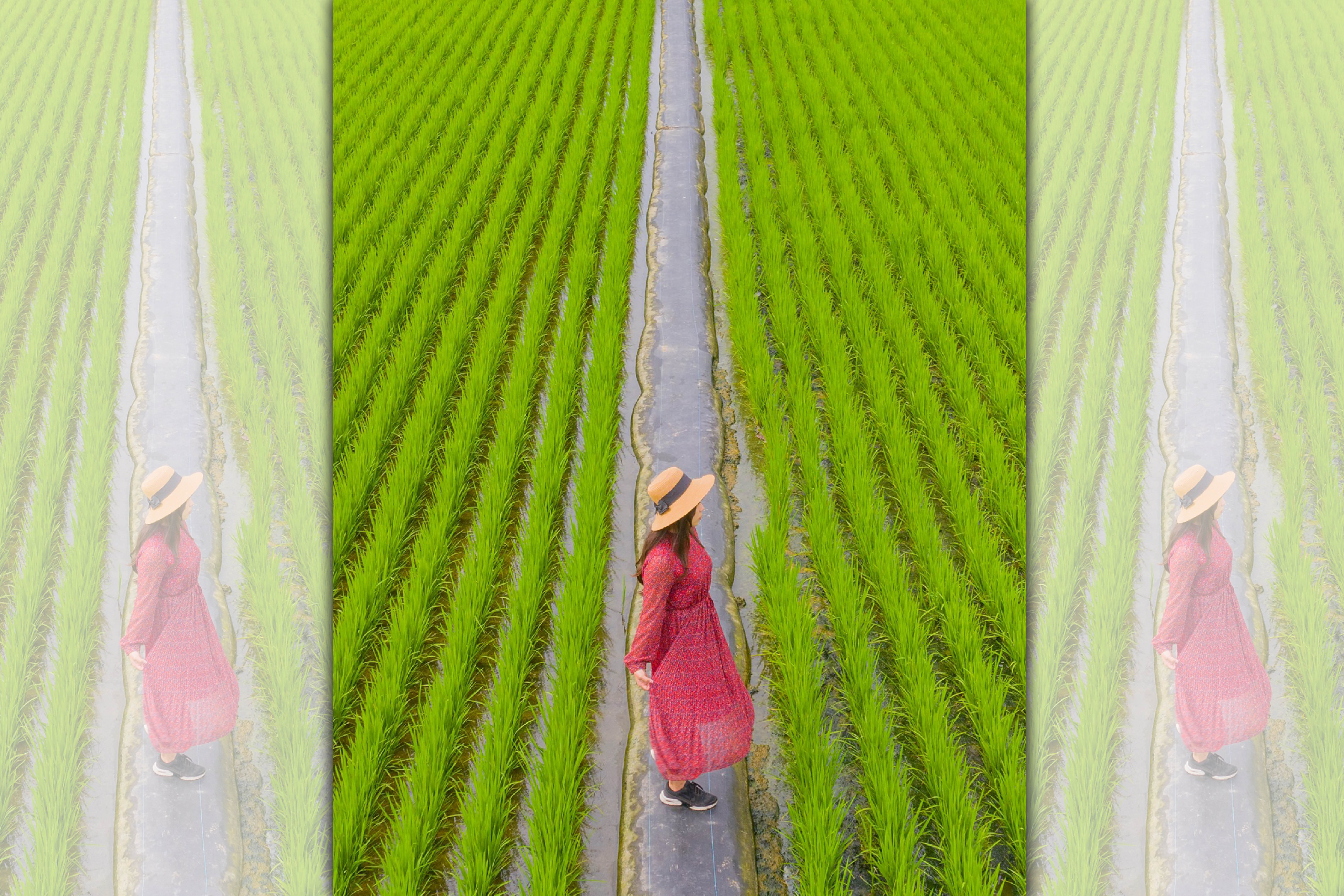 雲林空拍賽銀獎作品「紅衣大女孩」引發爭議。（翻攝自2021我愛雲林之美臉書）