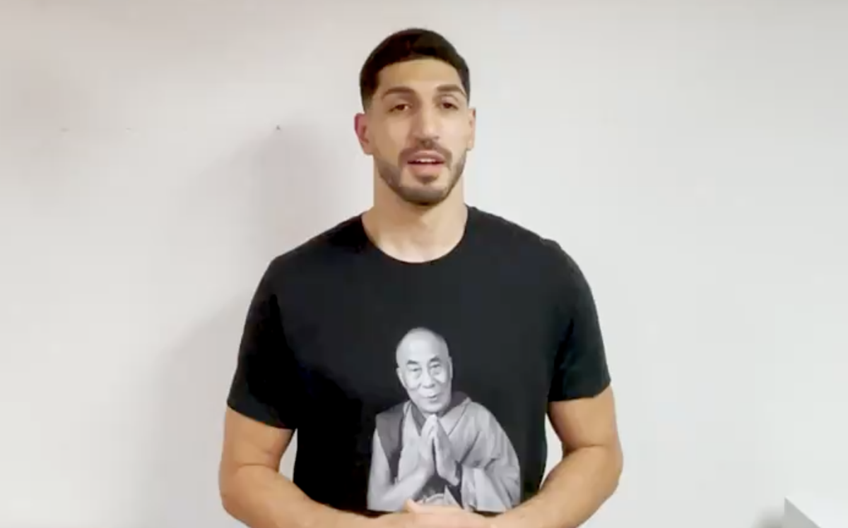 NBA塞爾提克隊中鋒坎特再發聲，表態與台灣站在一起。（翻攝Enes Kanter推特）