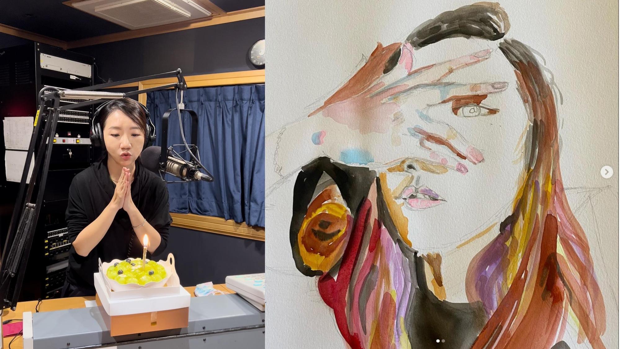 陶晶瑩生日當天宣布演唱會落在明年7月,近期她自學畫畫,老公李李仁送她的生日禮物就是畫具。(翻攝自KKLIVE、陶晶瑩IG)