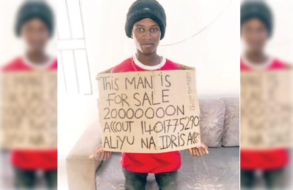 奈及利亞一位26歲的男子伊德里斯，上網表示要賣掉自己。（翻攝Facebook）