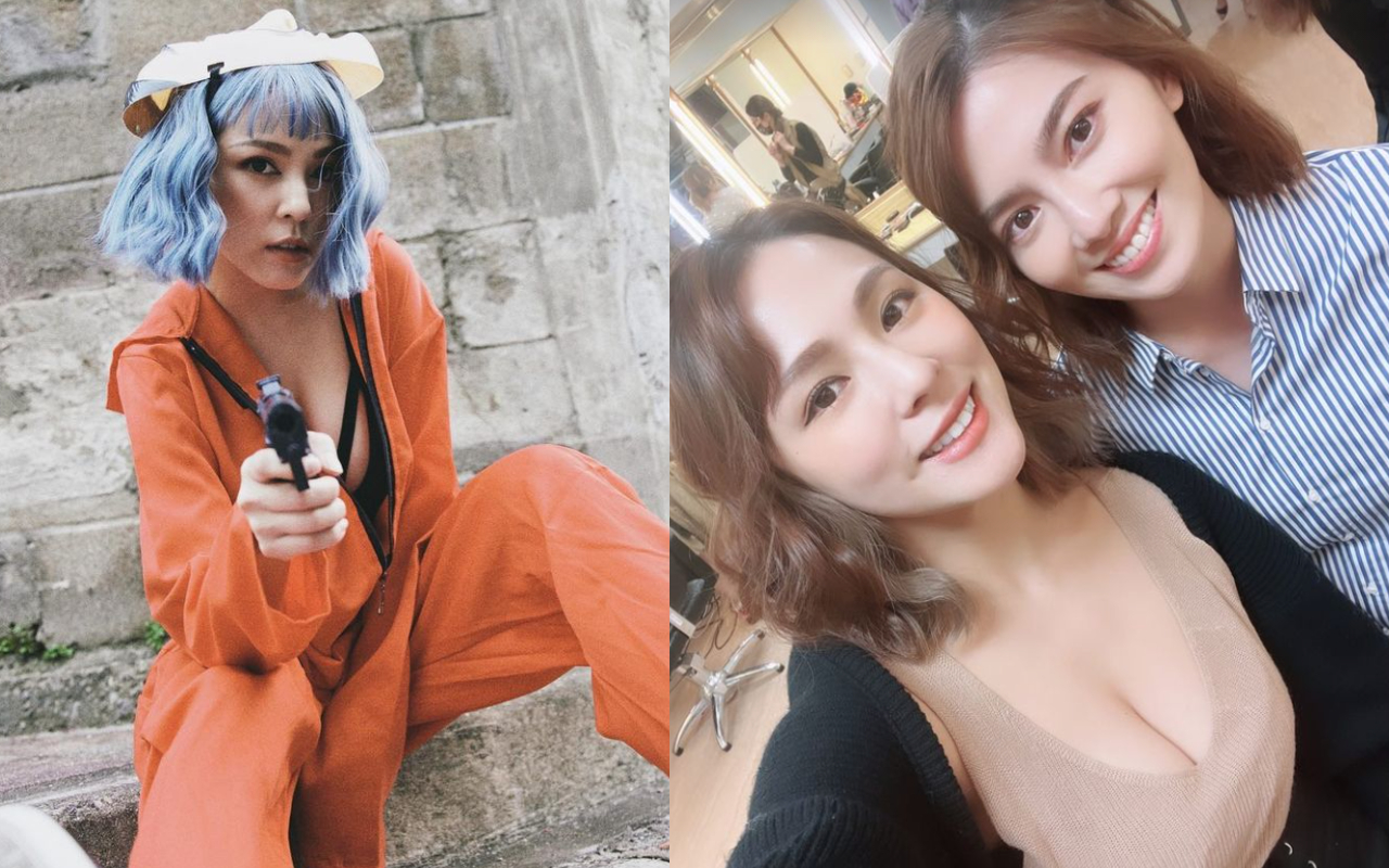 熊熊（左圖、右圖左）與許藍方（右圖右）碰面，熊熊直言：「不懂酸民要罵什麼？」（翻攝自熊熊IG）