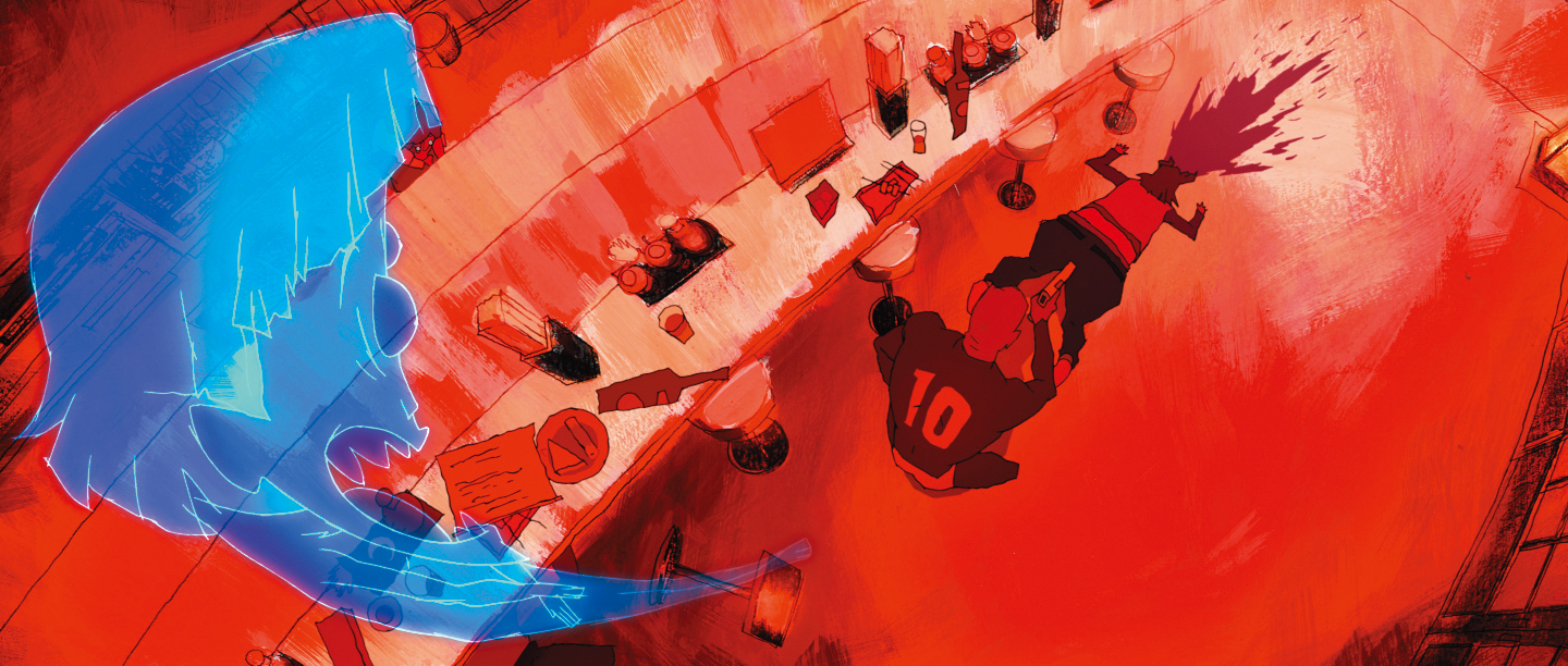 故事主角阿西想英雄救美挽回夢中情人，卻被黑道斃命送上天堂。（光年映畫提供）