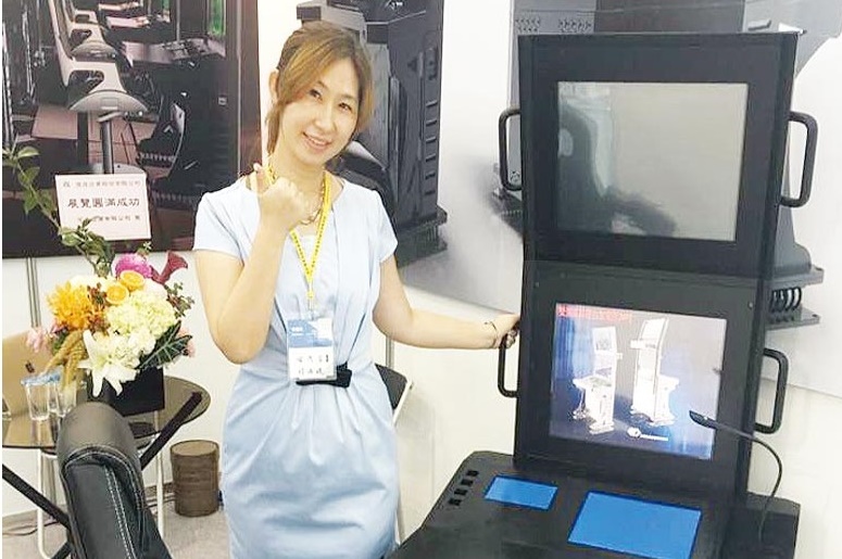 父親癌逝後，澄茂企業總經理林洧緹帶領瀕倒鈑金廠轉型打入國防軍事設備產業鏈，圖為自行設計開發的船舶用操控台。（澄茂企業提供）