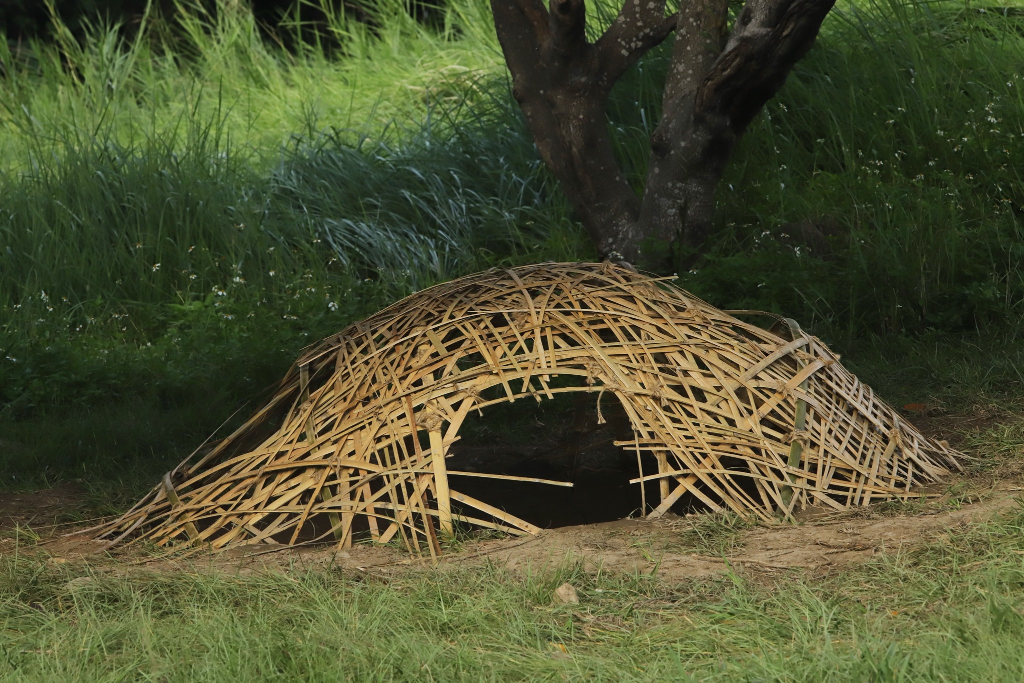 作品《地心》不只可以聽到聲音，聲音帶有震動感，更是可以直接感受得到。（關渡自然公園提供）