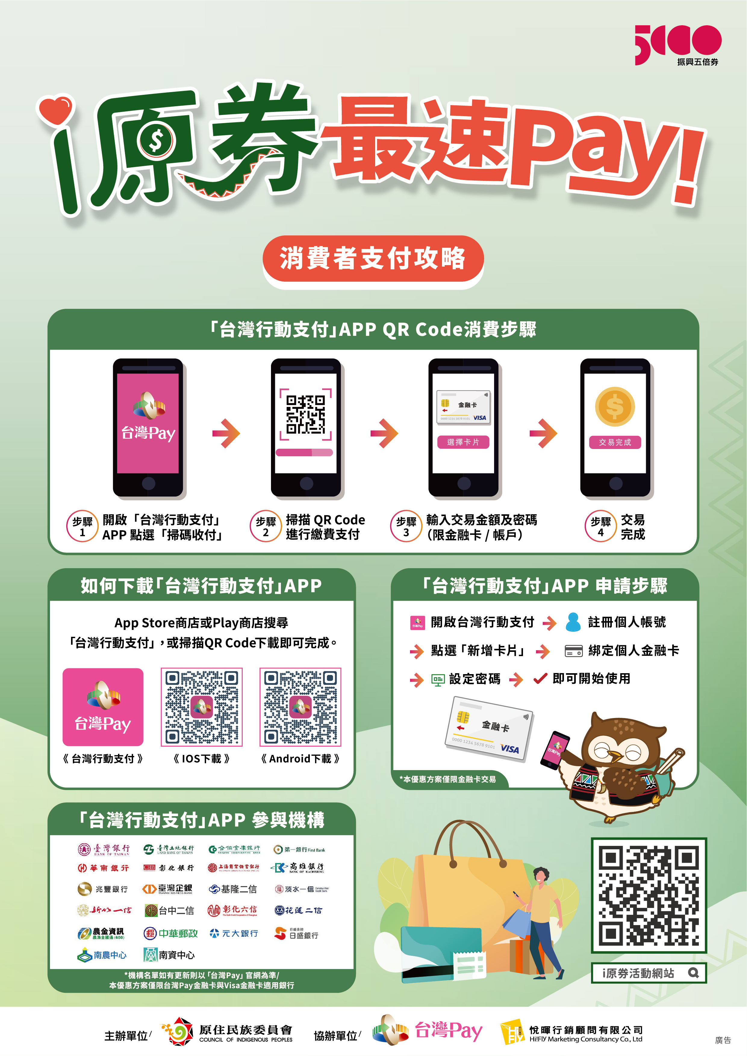 「i原券」須以台灣pay支付,圖為台灣pay使用方式。(翻攝自i原券官網)
