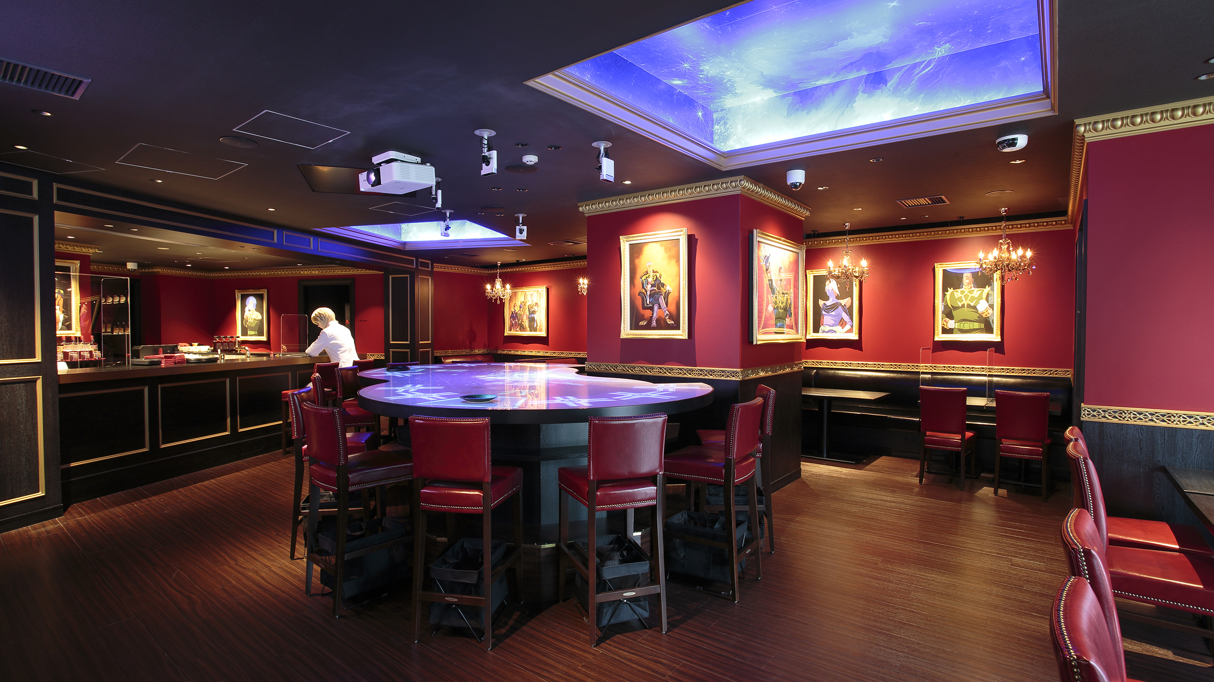 本店的「Zeon's Diner TOKYO」,融入吉恩軍特色,打造沉浸感十足的用餐環境。(翻攝自GUNDAM Café官網)