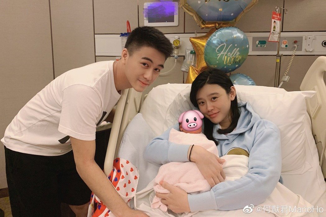 何猷君和奚夢瑤今年5月宣布懷了二胎，生下第一個兒子時，何猷君曾發微博。（翻攝自何猷君MarioHo微博）