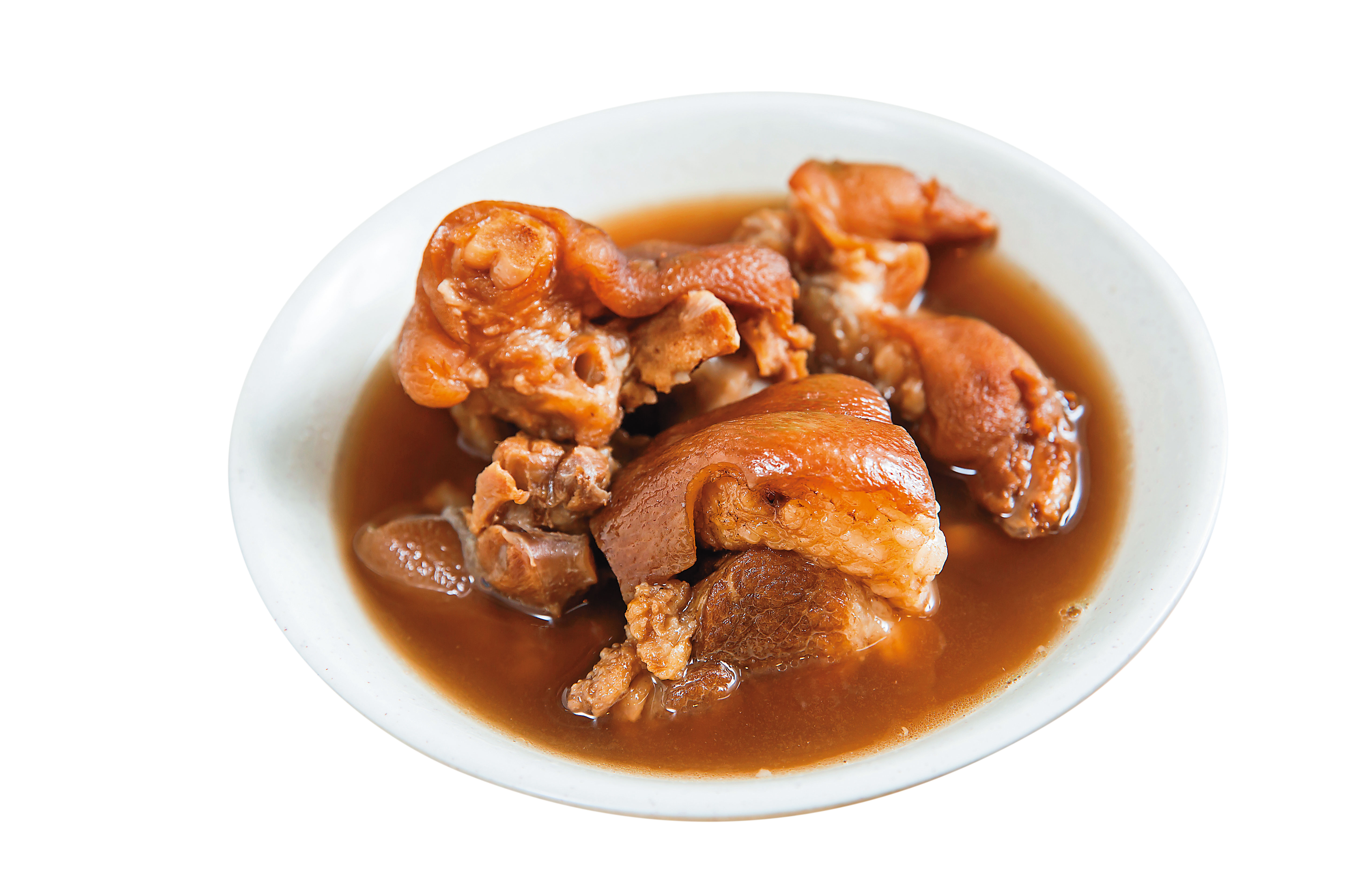 當歸豬腳Ｑ彈不爛，湯頭不油膩，中藥味濃厚。（80元∕份）