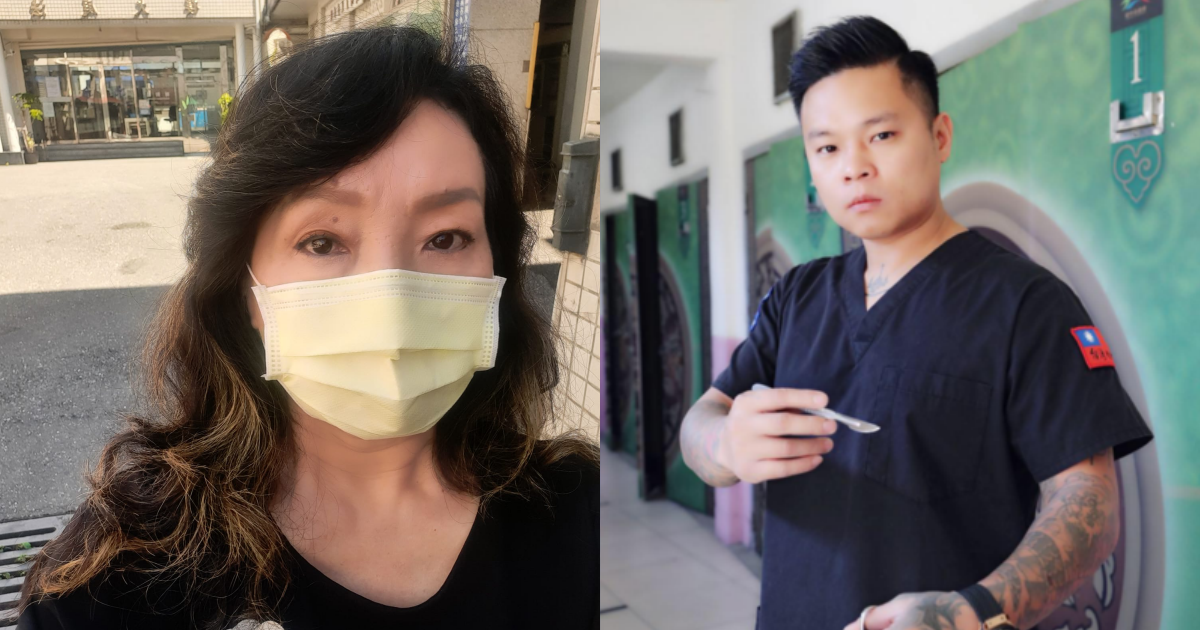 76行者團隊召集人陳修將（右）涉嫌殺害女友，團隊發言人王薇君（左）宣布辭去中華民國葬儀商業同業公會全國聯合會發言人一職。（翻攝自王薇君、陳修將臉書）