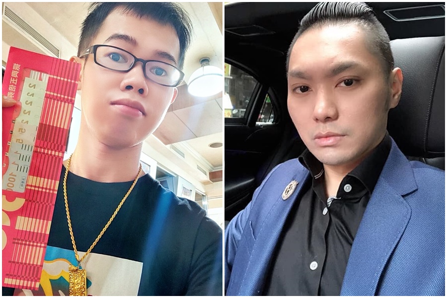 網紅鄧佳華（左）走不出情關，不停在臉書上放話要輕生，身為老闆的連千毅（右）除了無奈還是無奈。（左圖翻攝自鄧佳華臉書、右圖翻攝自蘭庭精品臉書）