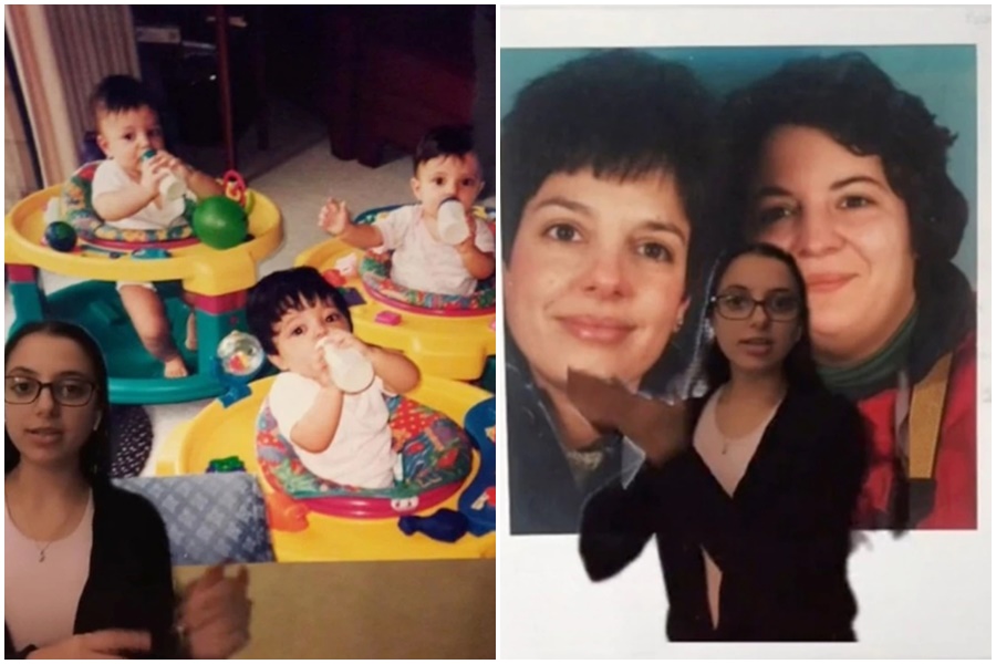 美國紐澤西州一名網紅伊茲（Izzy），近日跟風玩DNA測試，怎料，意外發現生父竟然是「超級種男」。（翻攝自伊茲TikTok）