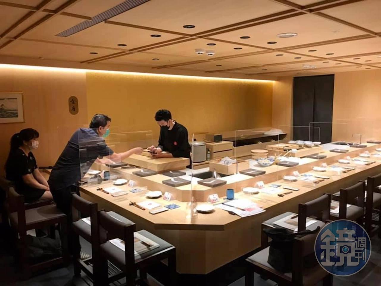 辰壽司割烹斥資千萬打造3座板前客席及私密包廂。