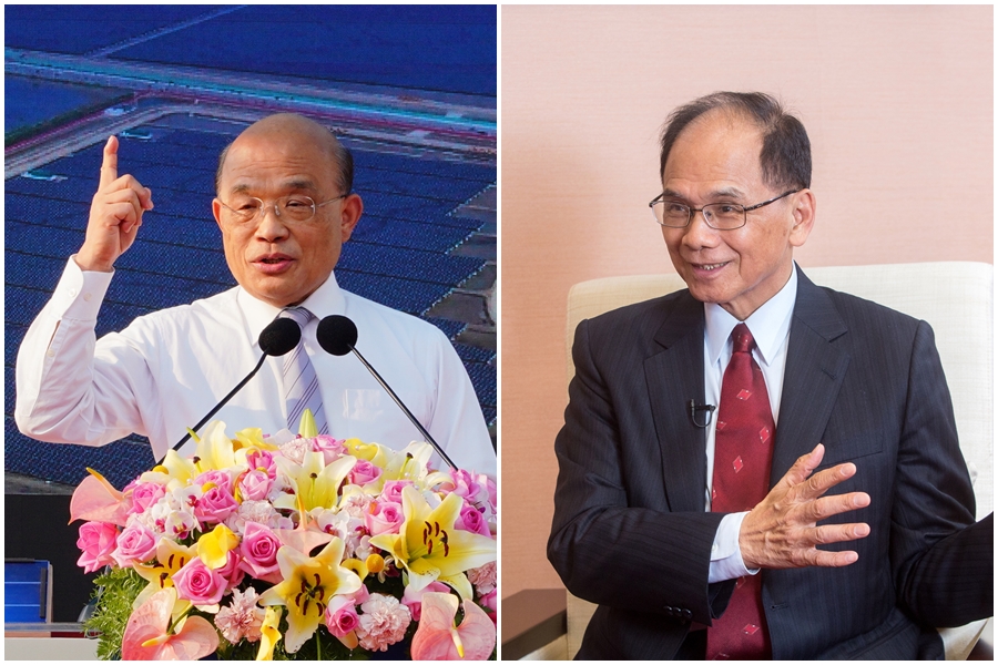 被國台辦點名「台獨頑固份子」，蘇貞昌（左圖）和游錫堃（右圖）都回應了。