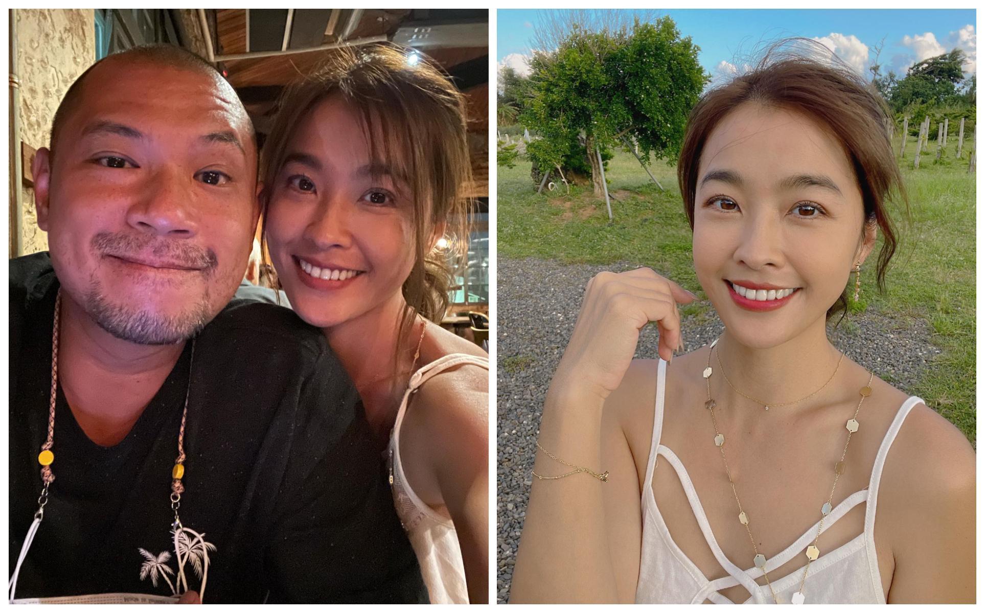 小嫻與金剛(左圖左)一起創業賣雞翅。(翻攝小嫻臉書)