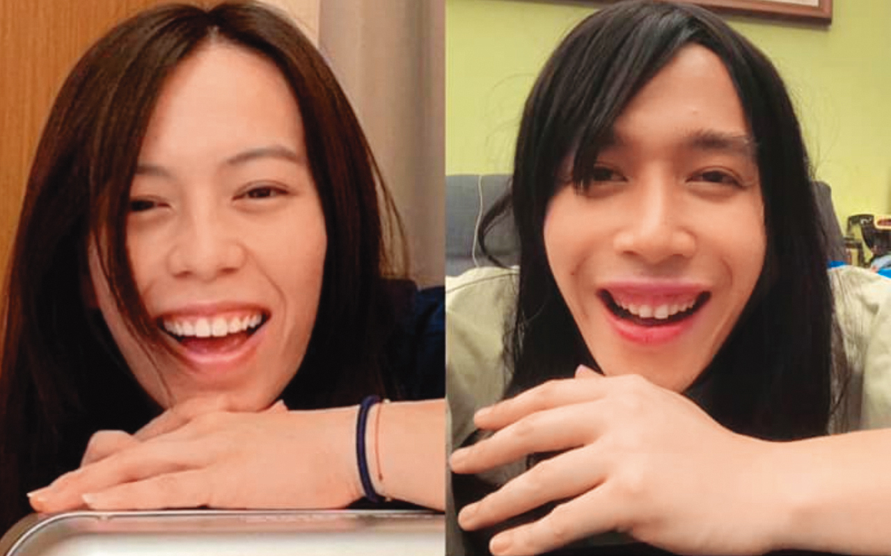 郭婞淳（左圖）、無尊（右圖）傻傻分不清。（翻攝自無尊臉書）