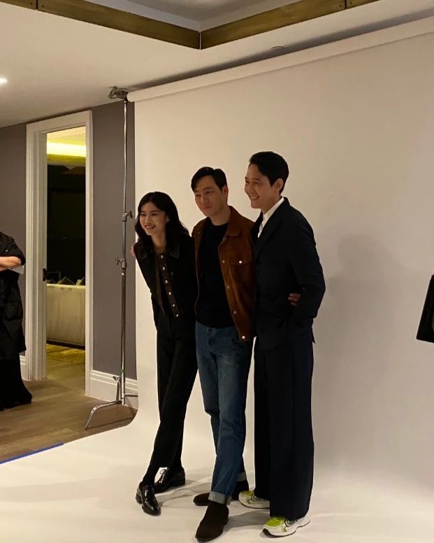 鄭好娟(左起)、朴海秀、李政宰到美國行程滿檔,持續接受海外媒體訪問。(翻攝自朴海秀Instagram)