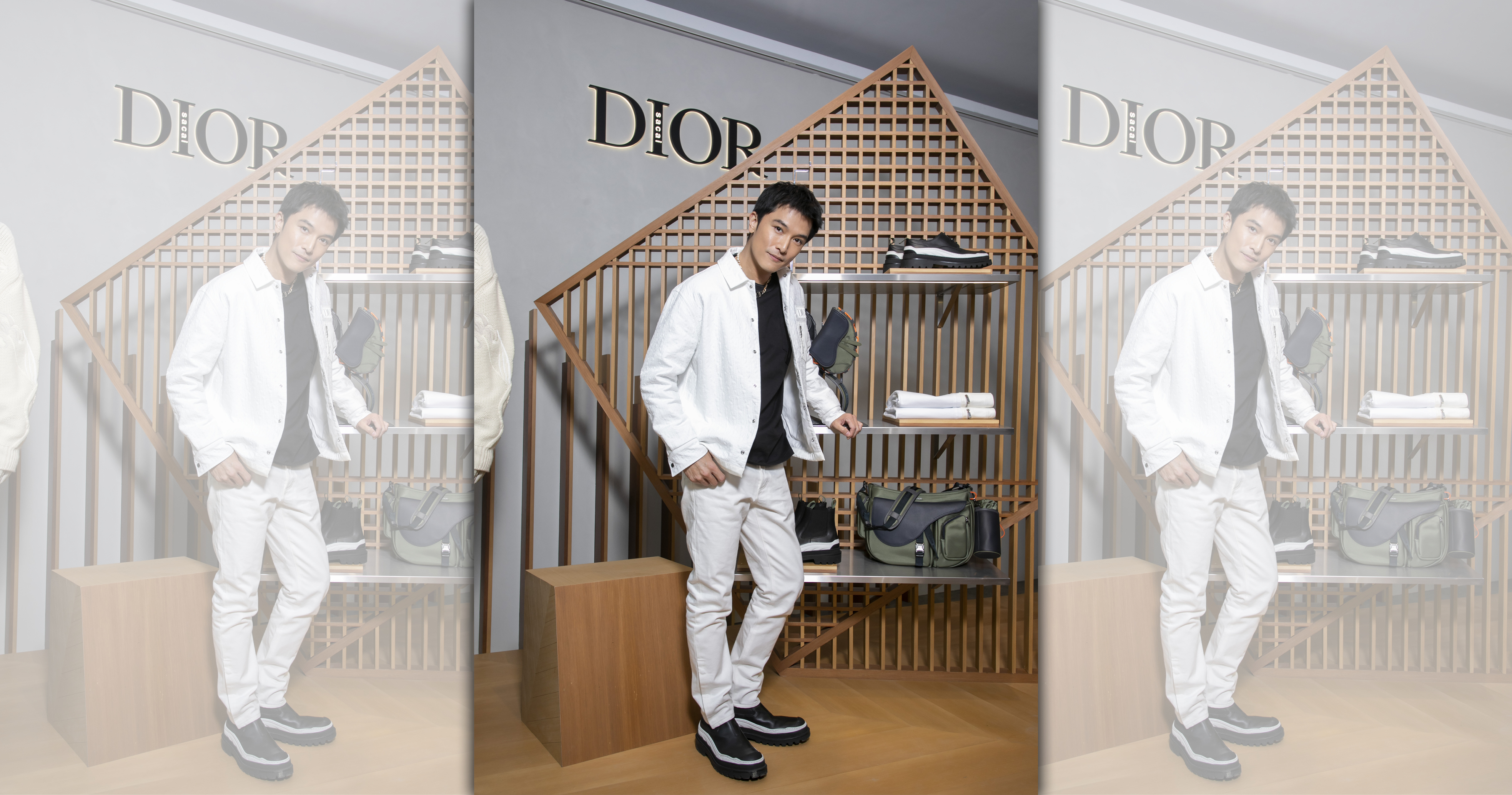 邱澤出席DIOR and sacai限定系列台中期間限定店開幕活動。（DIOR提供）