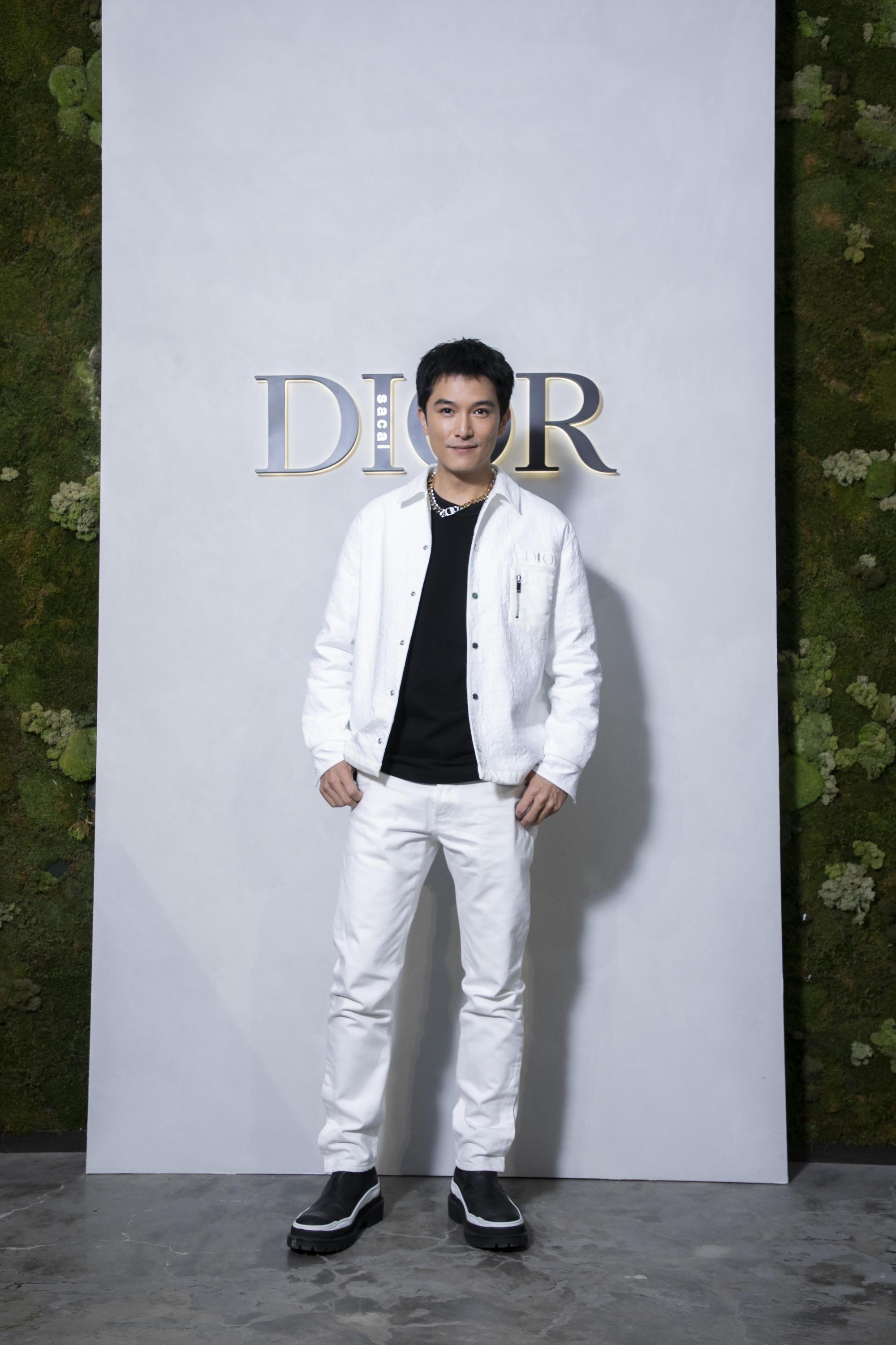 邱澤出席DIOR and sacai限定系列台中期間限定店開幕活動,透露很想購買身上的外套。(DIOR提供)