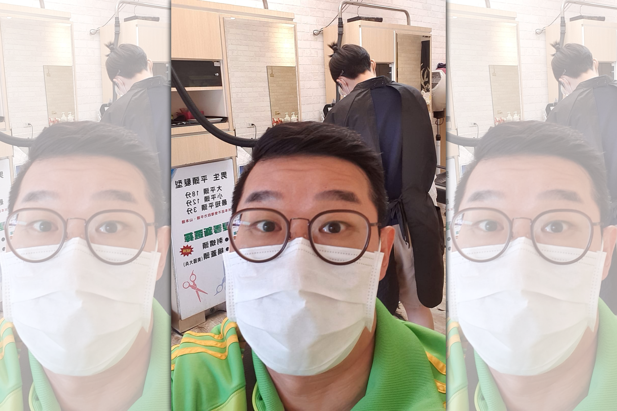 馬力歐近日他到百元剪髮店「剃頭」,卻赫然發現價格已從100元調漲變150元。(翻攝自馬力歐臉書)