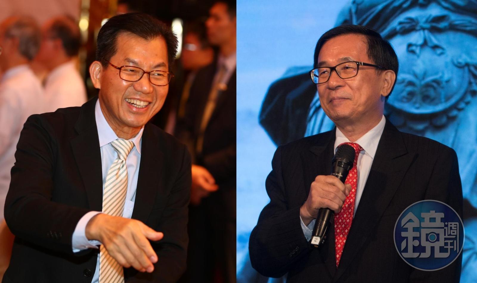 前駐泰代表李應元(左)癌逝,前總統陳水扁(右)感嘆再也沒有時間約見面。(本刊資料照)