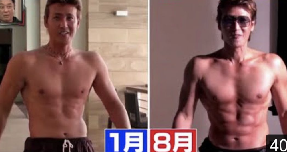 新庄剛志在Instagram上貼出自己鍛鍊身材的成果激勵選手。（翻攝新庄剛志Instagram）