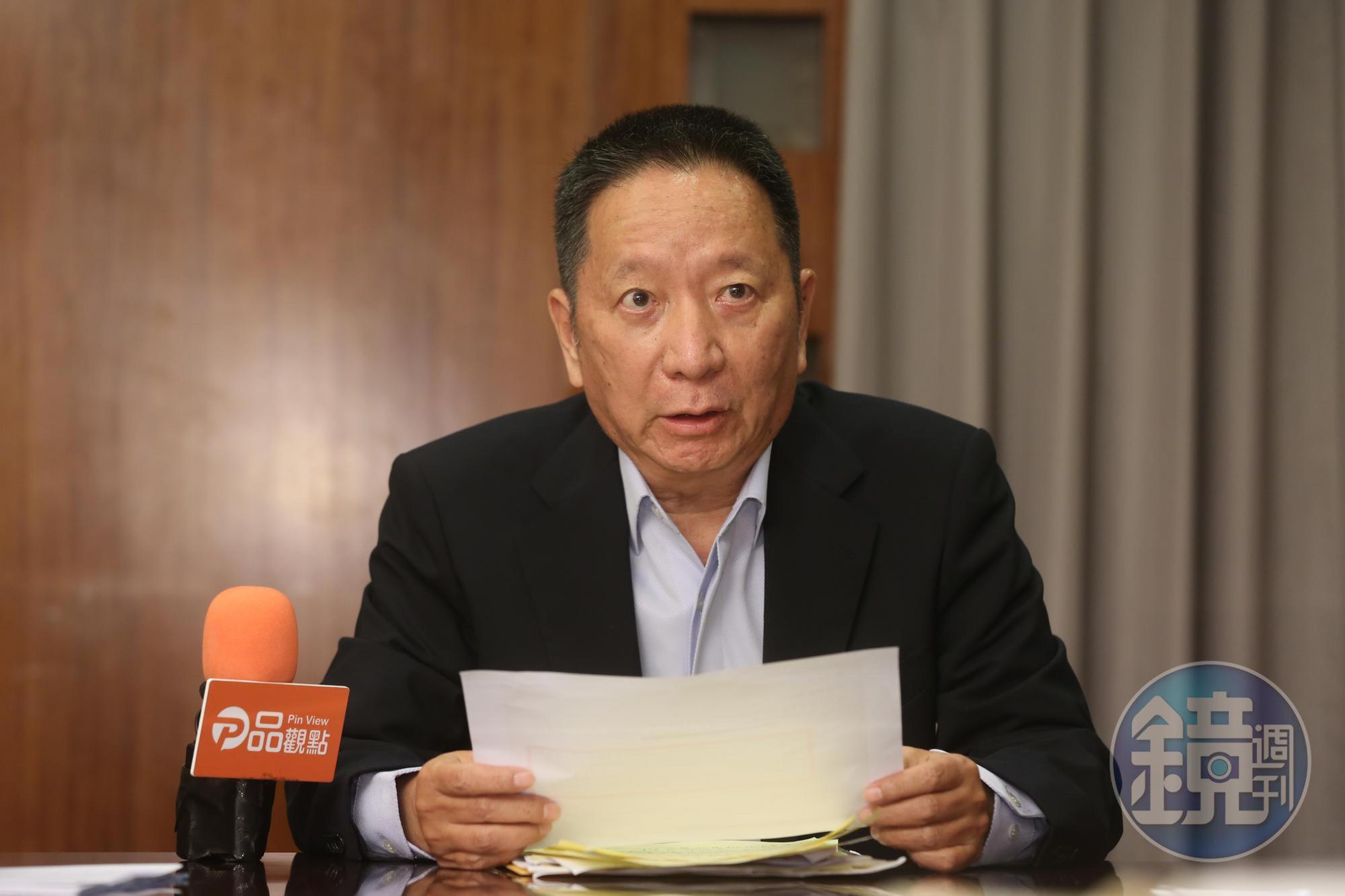 以林學圃、孫鐵漢為首的市場派入主泰豐後,該陣營因一塊土地爆內鬨,圖為泰豐董事葛作亮。