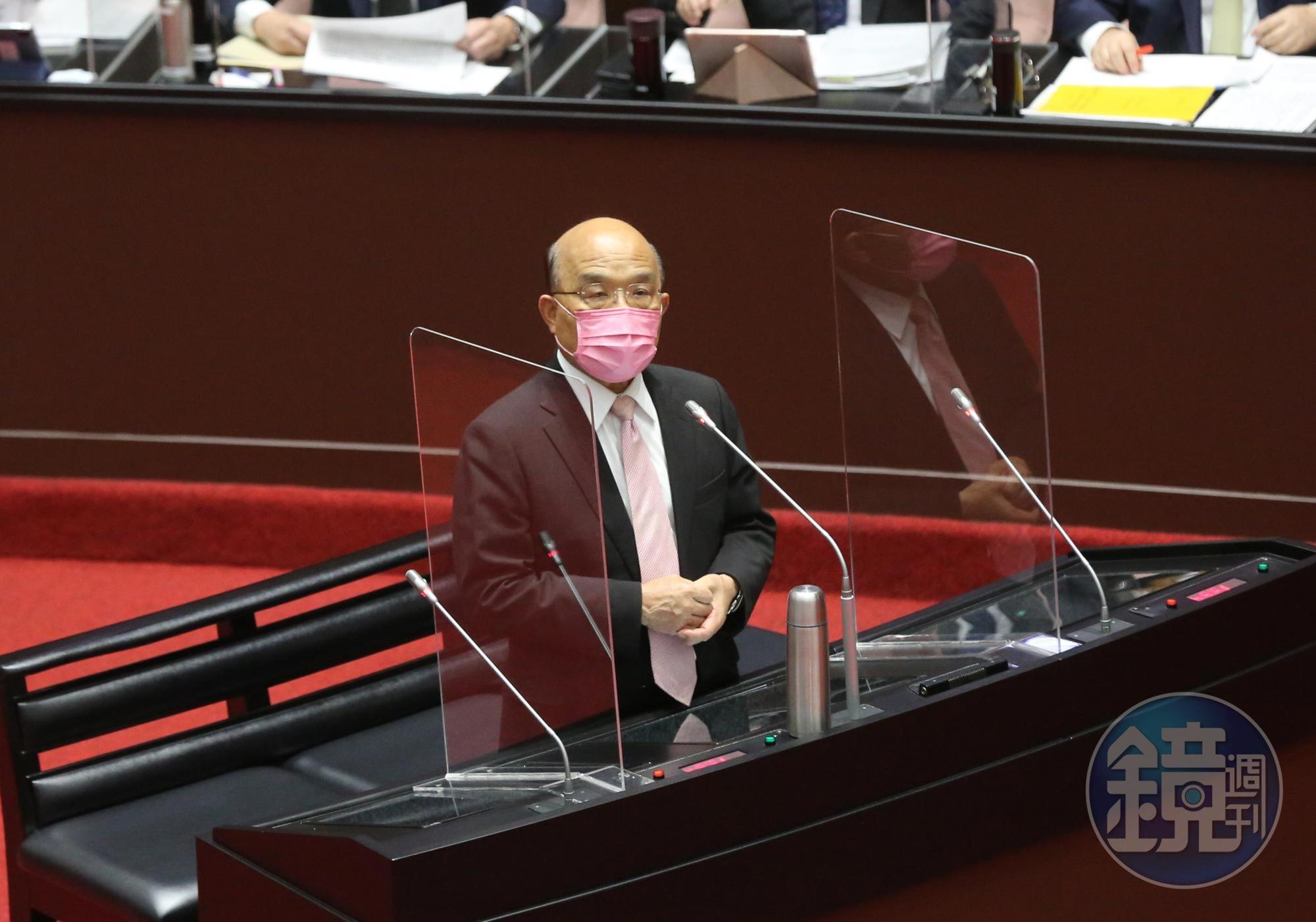行政院長蘇貞昌表示，居檢者違規外出又染疫，應醫療費應自行負擔且還要處罰。（本刊資料照）