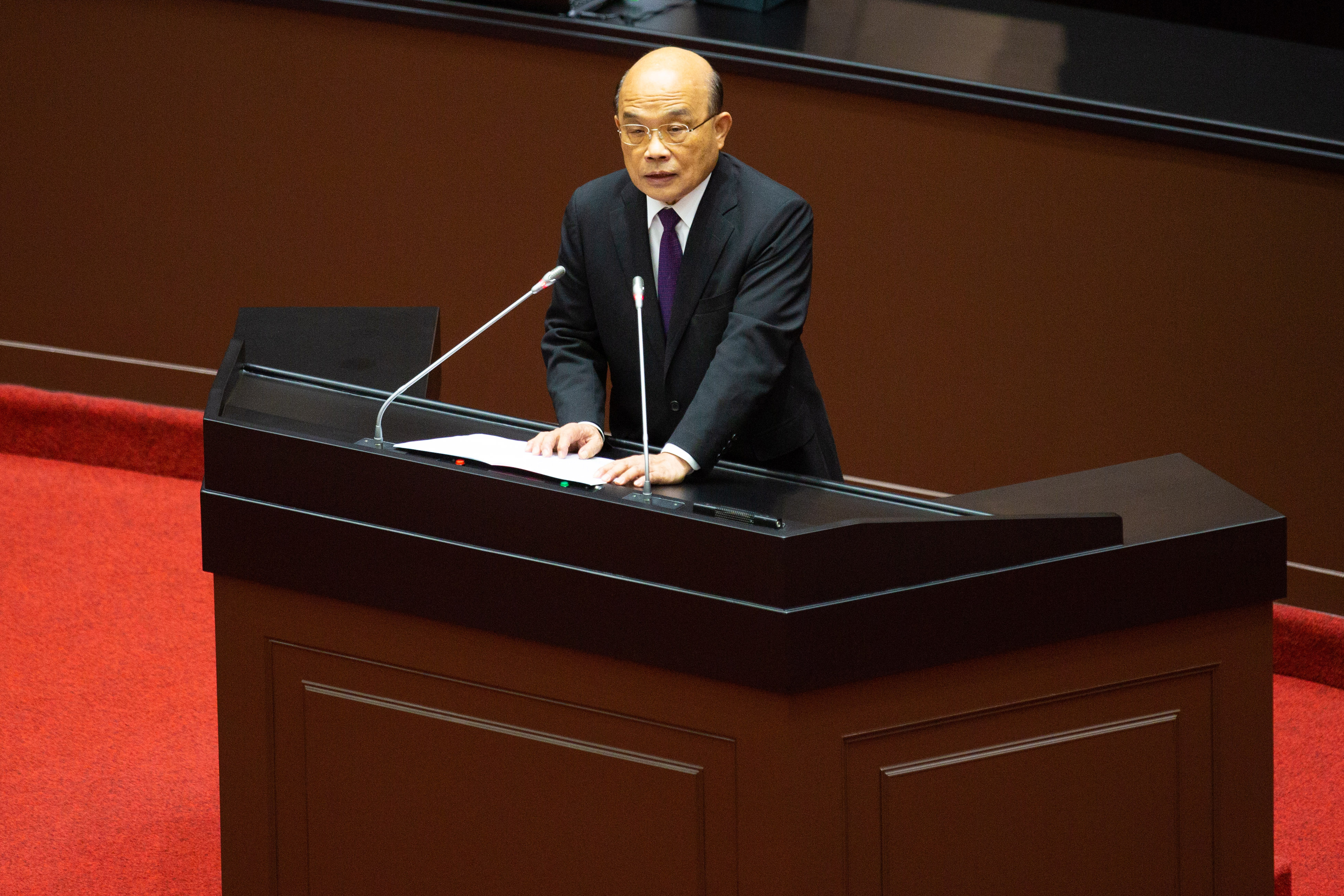 針對高端疫苗尚未獲國際認證，蘇貞昌赴立法院時回應。（本刊資料照）