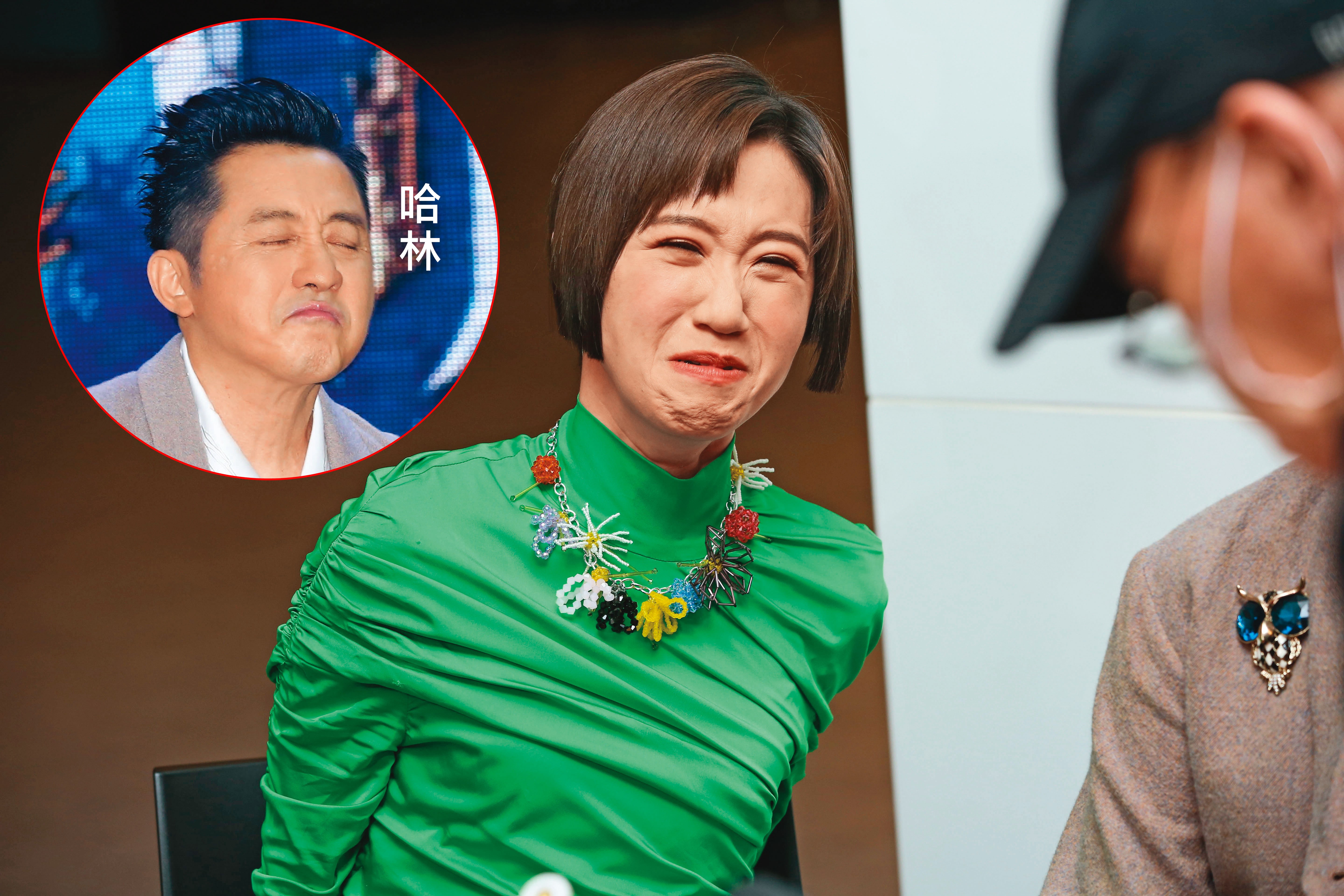 萬萬想不到Lulu（大圖）會撞臉哈林（小圖）吧？兩人相似度高達90%，有點囧。