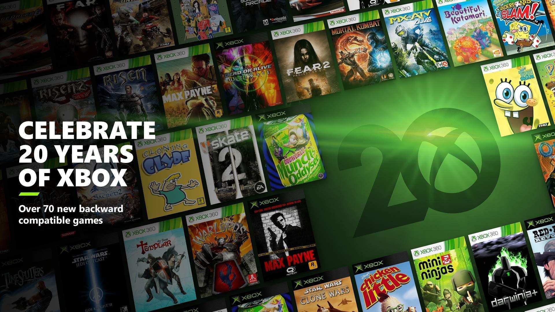 初代Xbox在美國時間2001年11月15日上市,微軟舉辦線上活動歡慶,並讓新主機能支援更多老遊戲運作。(翻攝自Xbox官網)