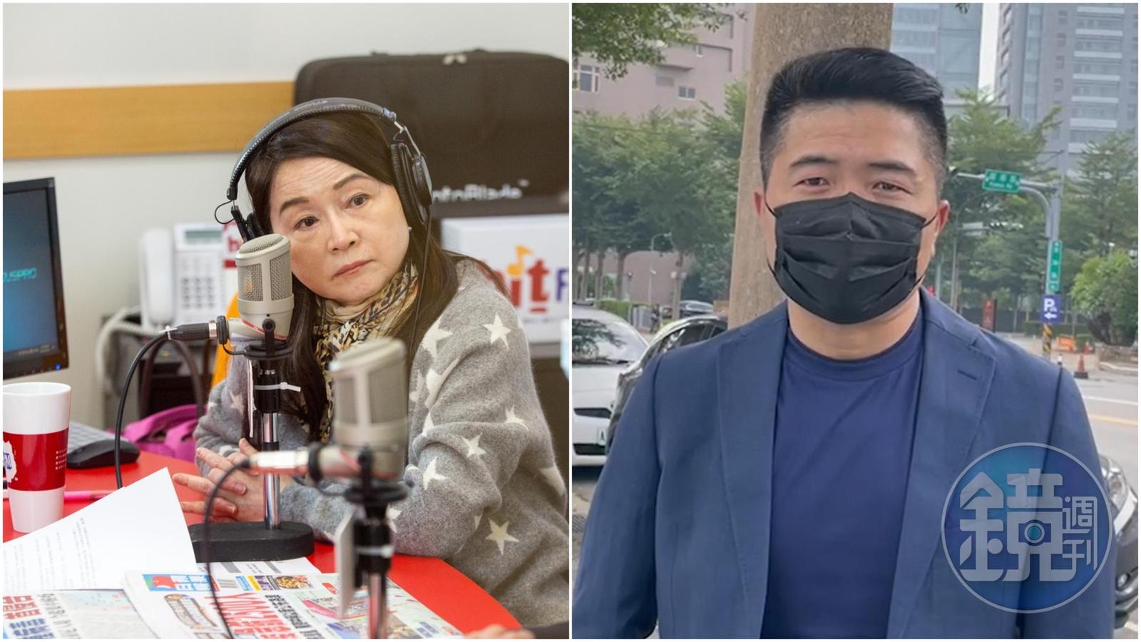 顏寬恒(右)回應爆料關於台中七期一事,周玉蔻(左)快速反擊。(本刊資料照、顏寬恒服務處提供)