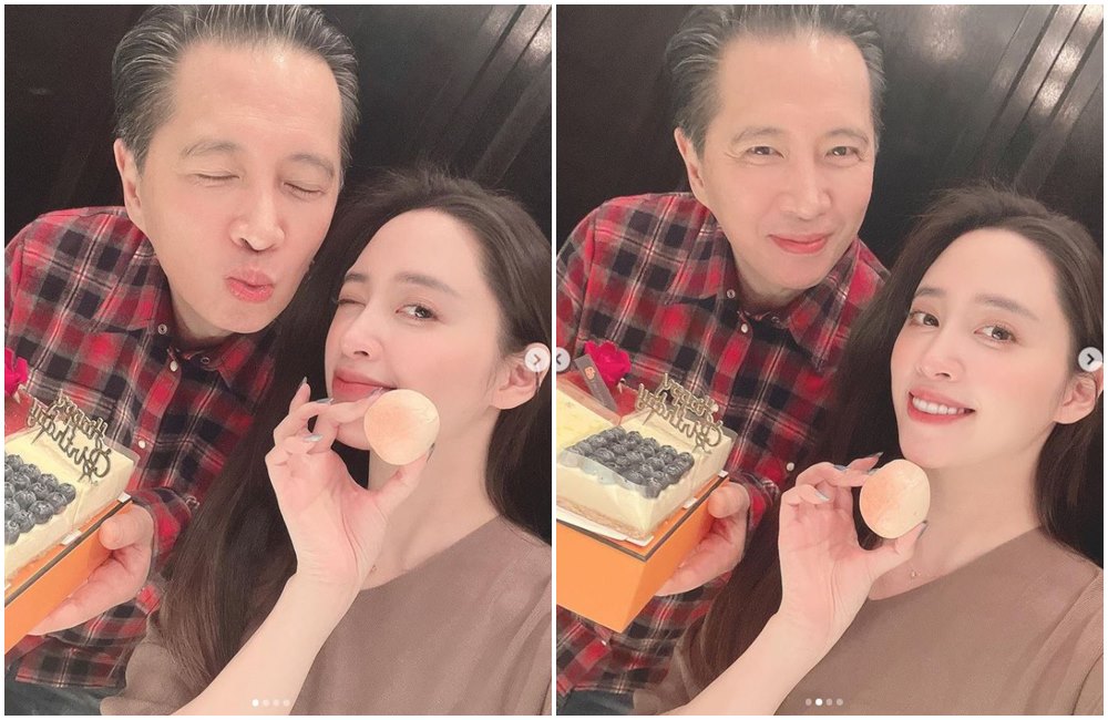 歐陽龍61歲生日跟大女兒歐陽妮妮一起過。(翻攝歐陽妮妮IG)