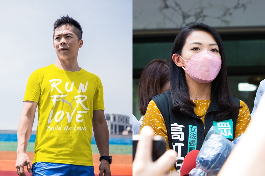 超馬選手林義傑（左）曾在方濟中學擔任體育老師，民眾黨立委高虹安（右）則是方濟中學校友。（翻攝自林義傑臉書、本刊資料照）