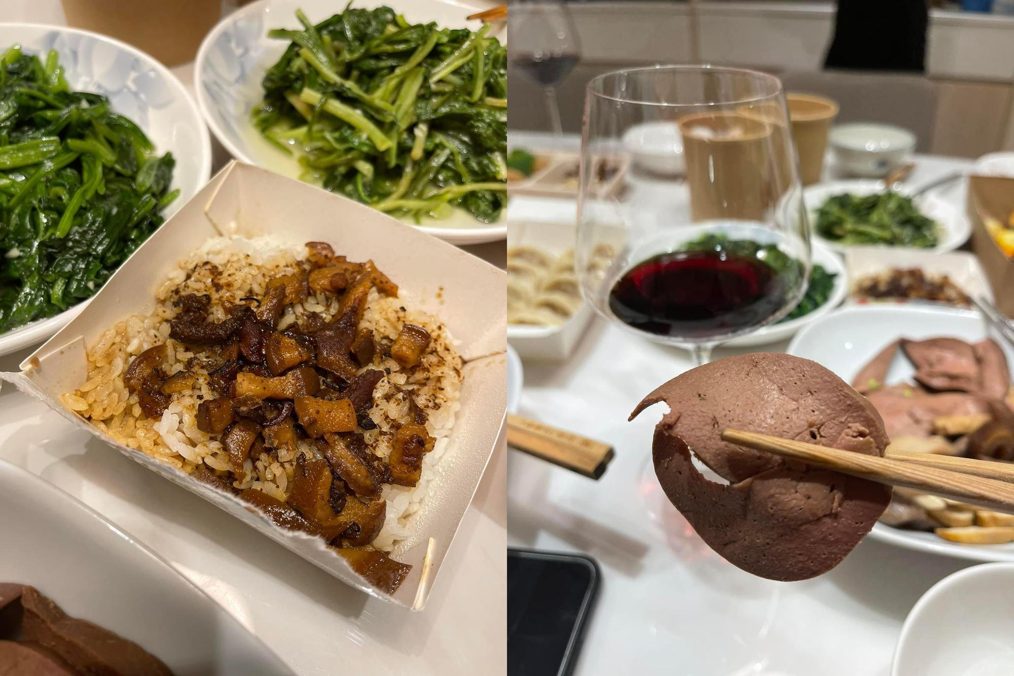 除了豬肝,滷肉飯也是桌上要角。(翻攝自杜汶澤臉書)