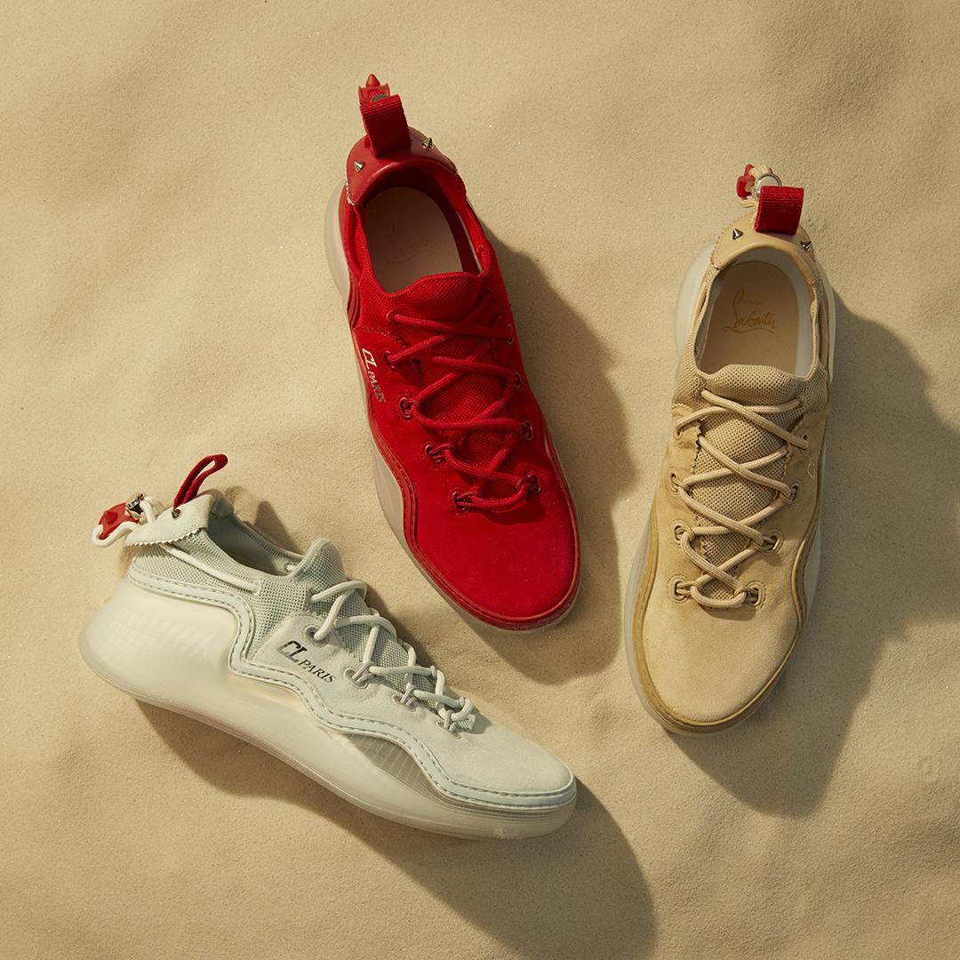 Christian Louboutin推出新款運動鞋Arpoador，全球首發經典的紅色調，想要看到完整的系列，要等到明年1月份。（Christian Louboutin提供）