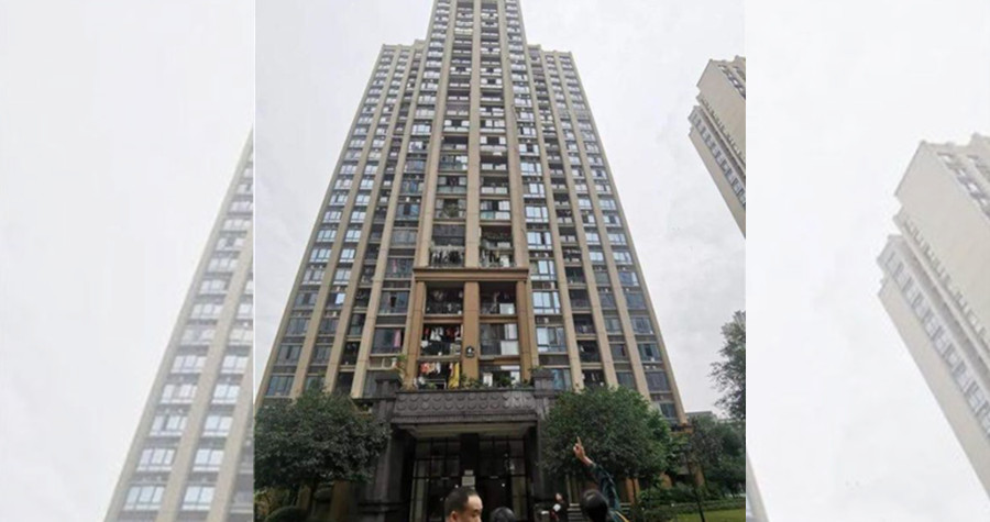 兩姊弟遭親生父親從15樓扔下，只因小三說不想要小孩。（翻攝微博）