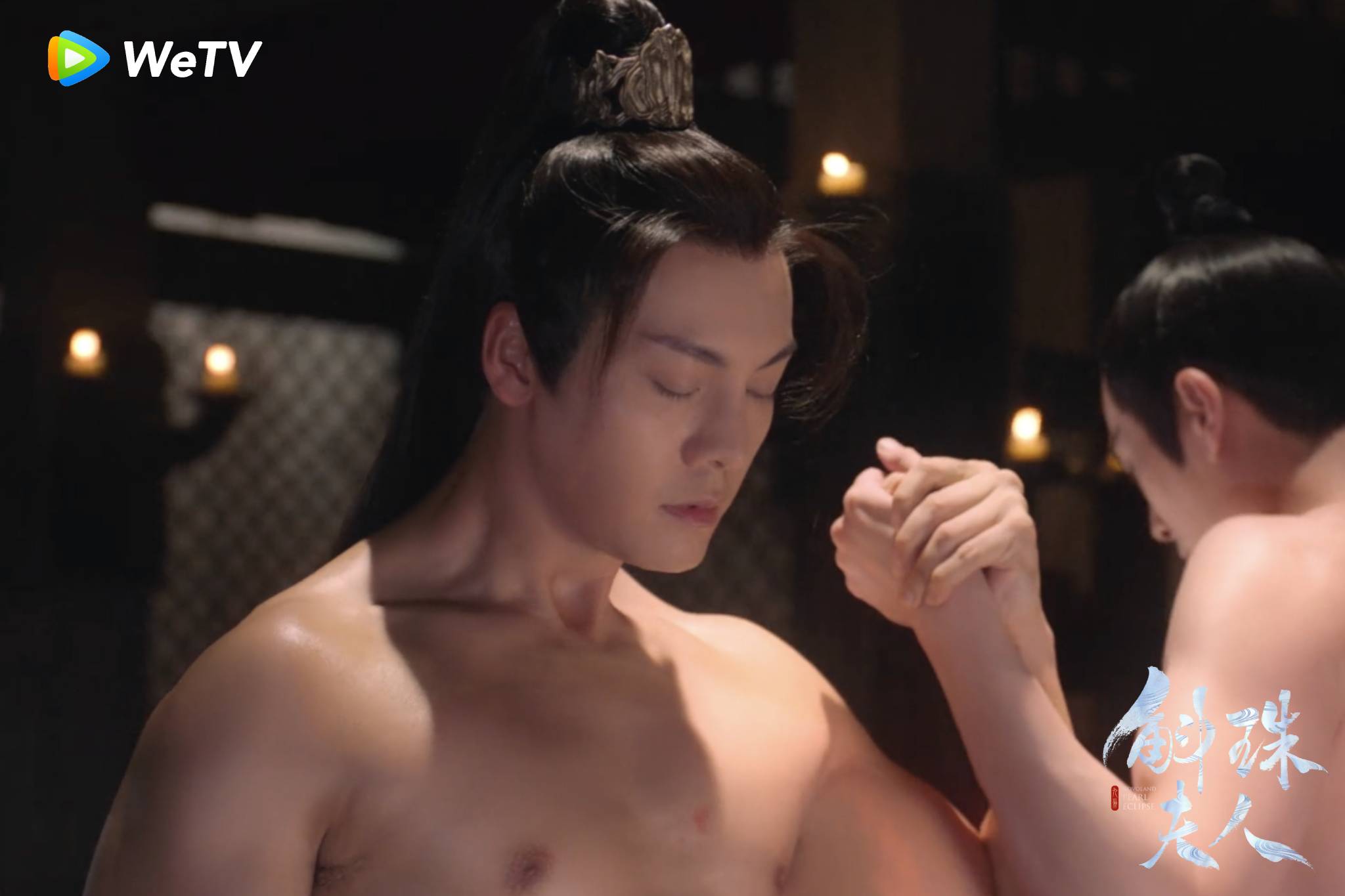 陳偉霆最期待《斛珠夫人》劇中這場裸上身的場景。（WeTV提供）