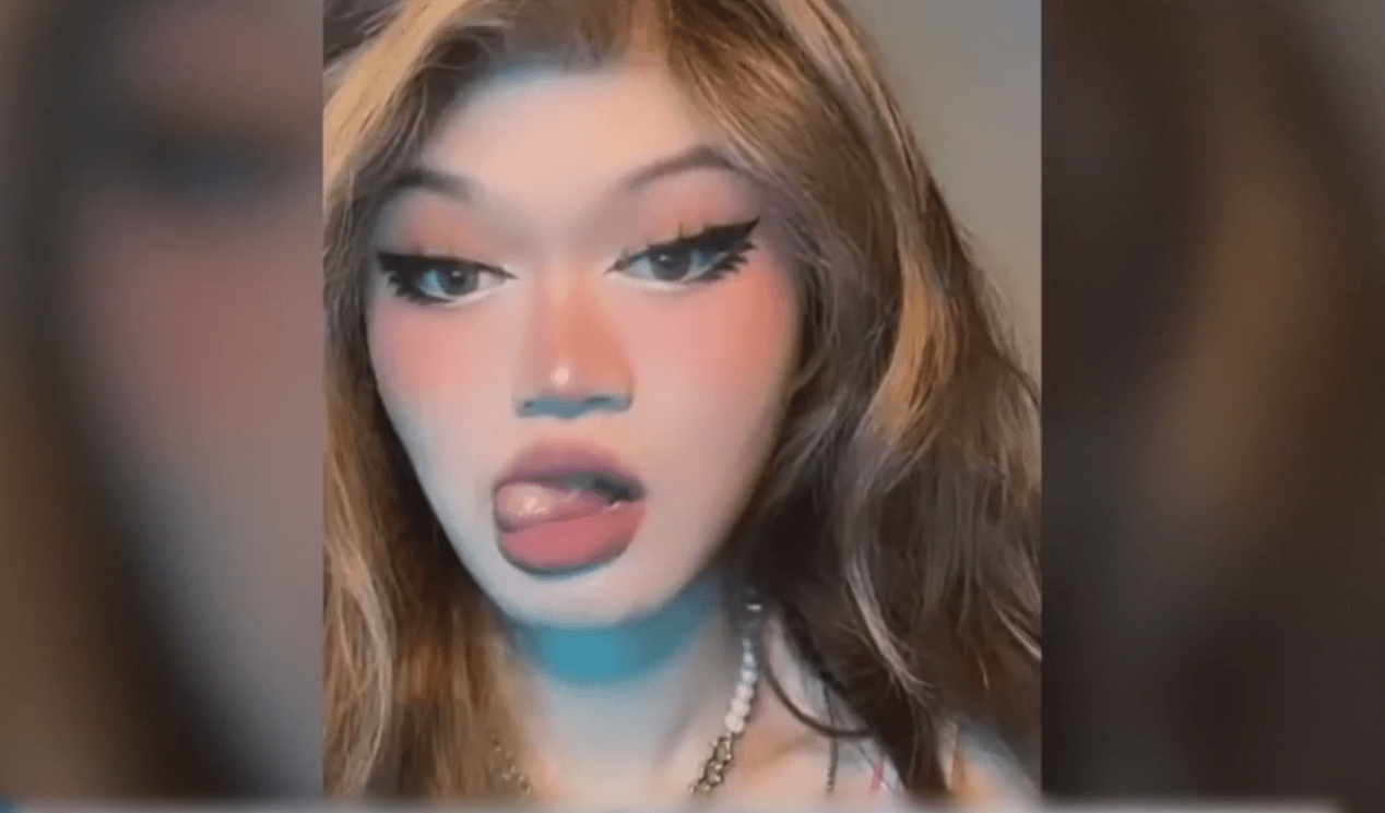 經營美妝生意的約翰，在抖音等平台上傳換裝化妝教學影片，遭中國打壓。（翻攝自CNBC）