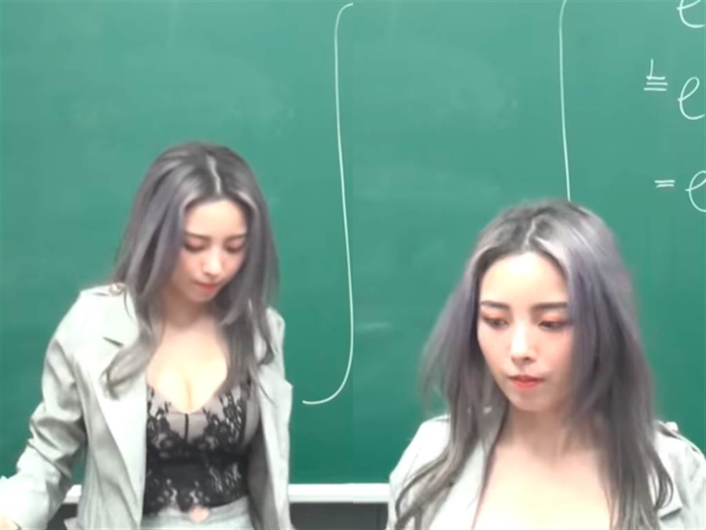 台灣數學補教名師張旭最新影片出現超凶正妹,引發網友關注。(翻攝自數學老師張旭YouTube)