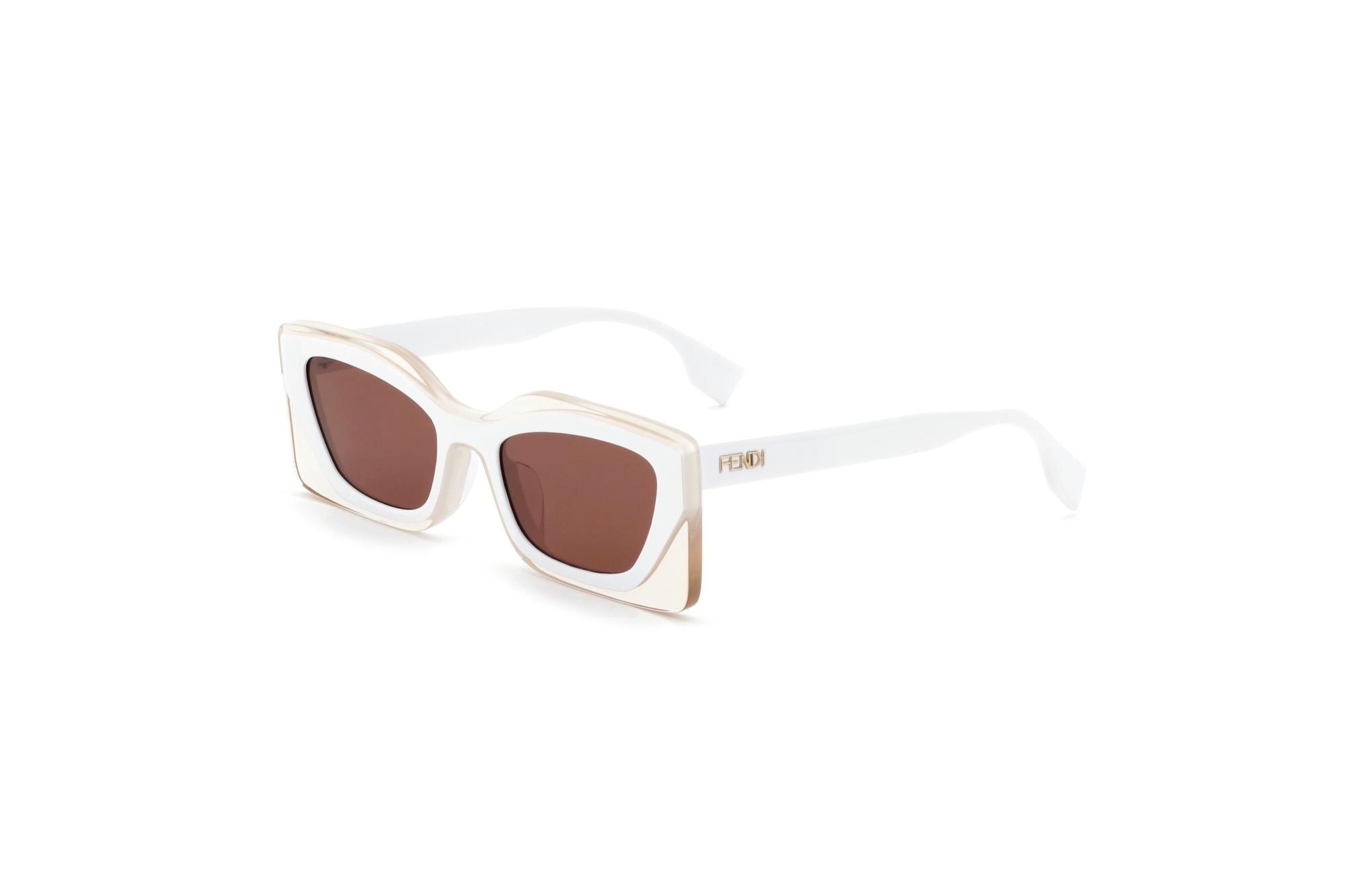 FENDI Feel系列米色太陽眼鏡。NT$12,250（FENDI提供）