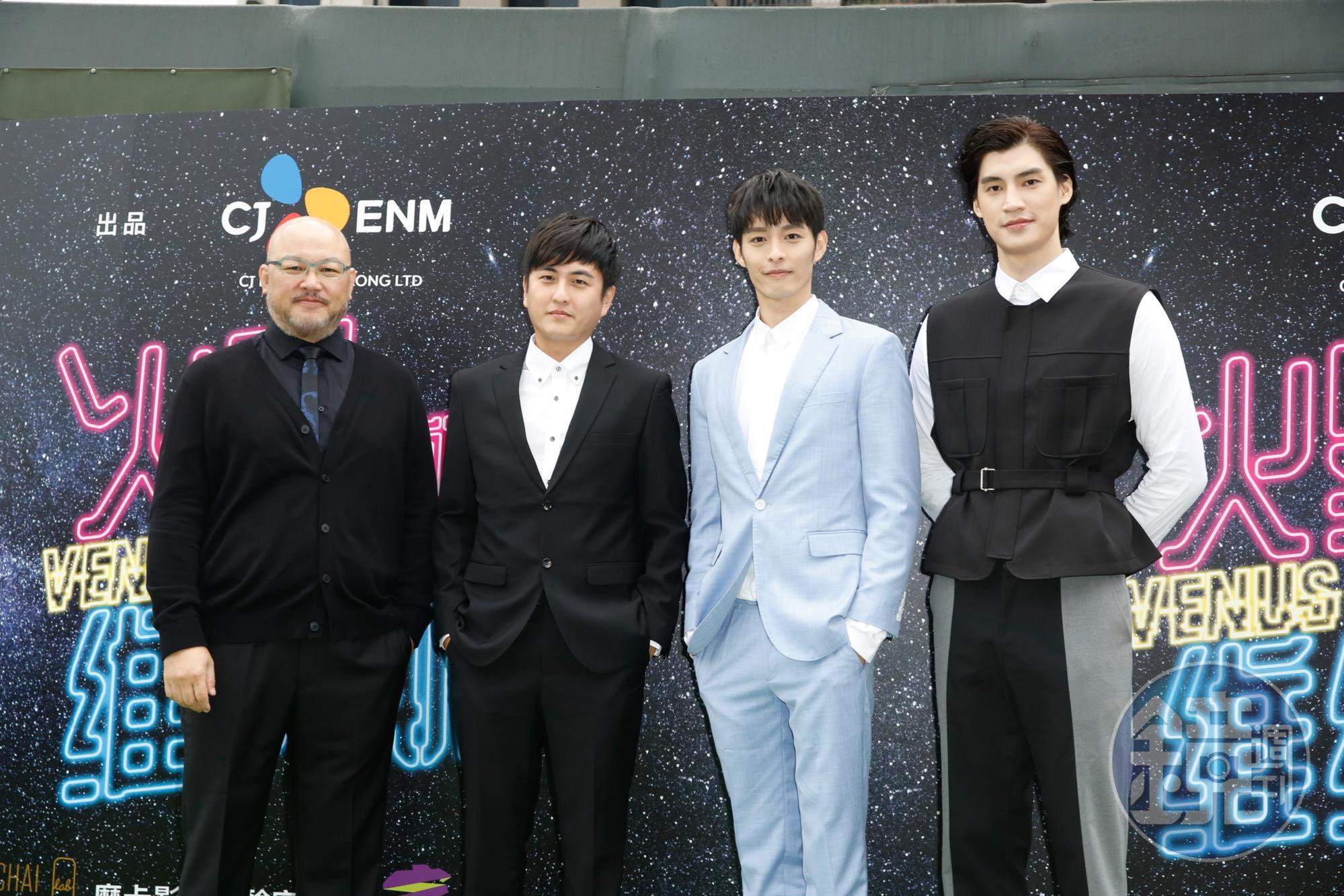 羅宏正(右起)、曹佑寧、黃靖倫、劉亮佐參與《火星上的維納斯》演出。
