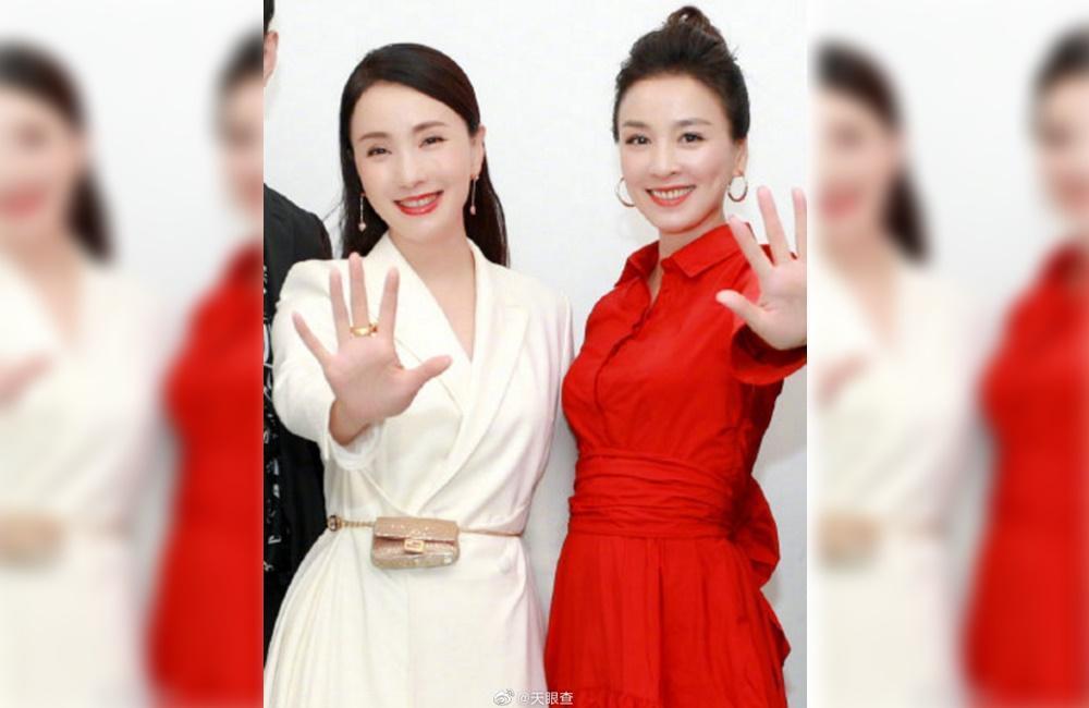 張庭和閨密陶虹交情甚好,張庭還曾送一層樓給對方。(翻攝微博)