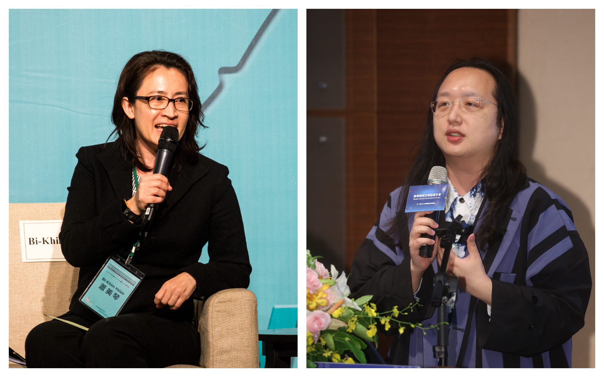 蕭美琴（左圖）和唐鳳（右圖）將出席民主峰會。