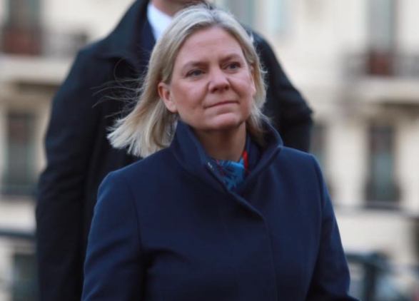 瑞典首位女總理安德森當選不到8小時，便宣布辭職。（翻攝自安德森臉書）