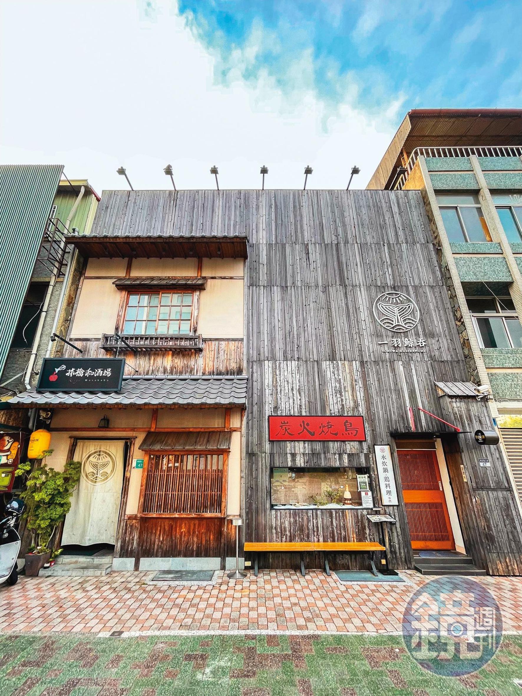 海安路上的店面帶有日式低調美。