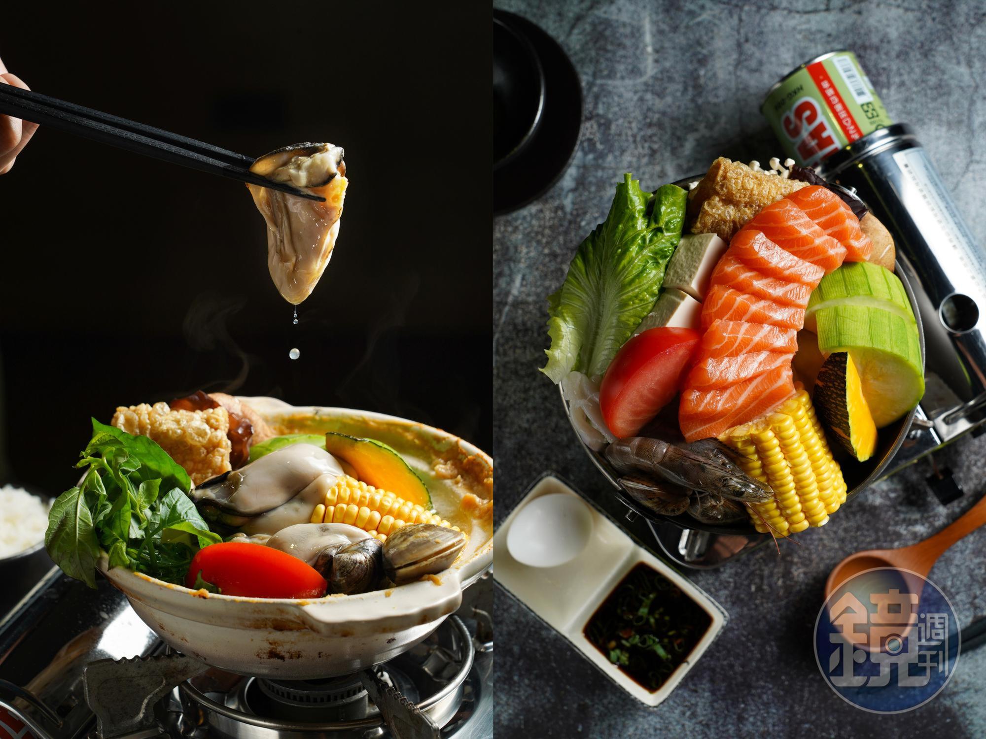 高雄的「鰺十丼」融合海鮮日料與台味熱炒，日式鍋物採用生食級海鮮，鮮味滿滿。