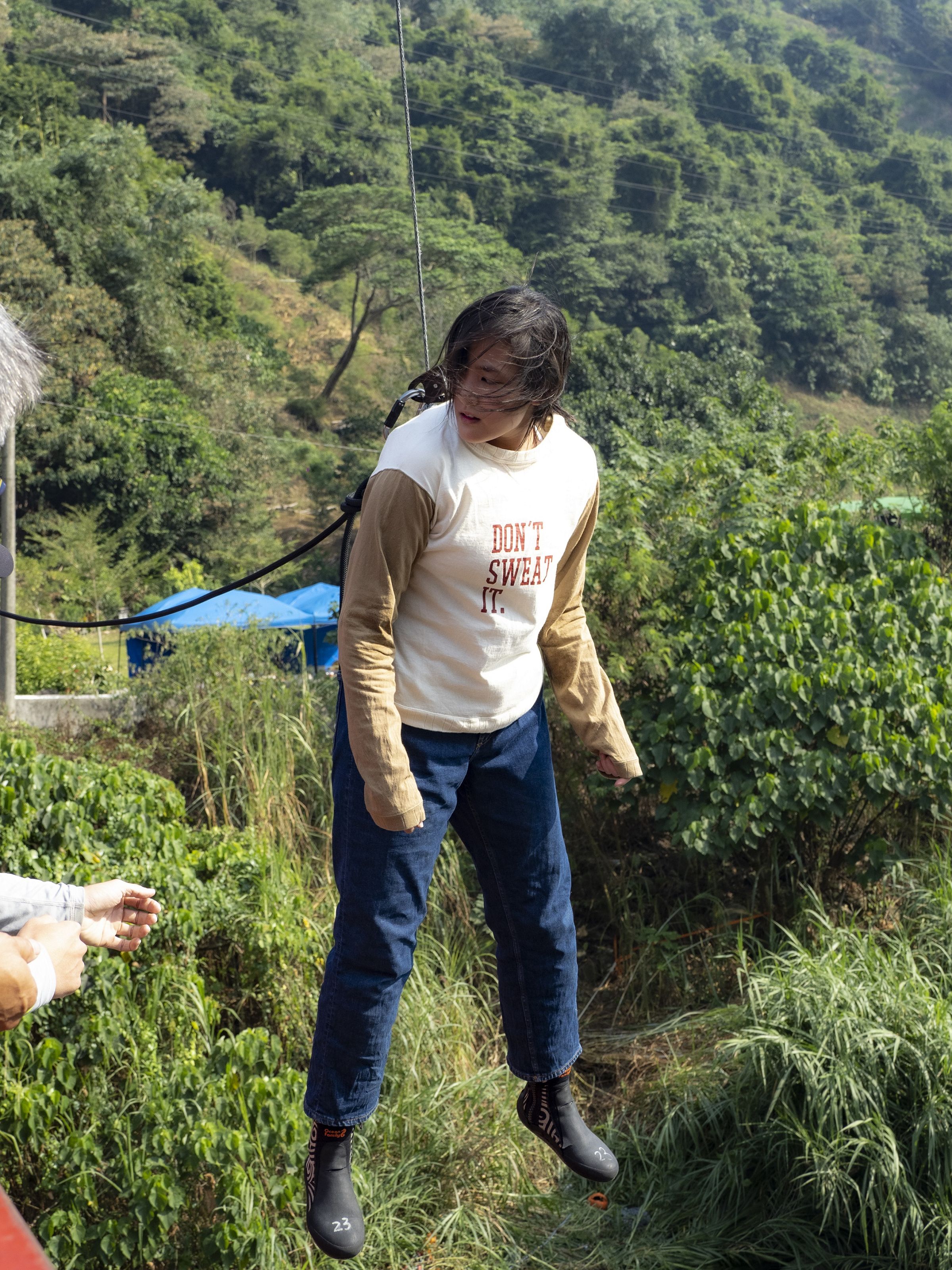 王淨怕水，但為了拍戲也去學游泳。（華映提供）