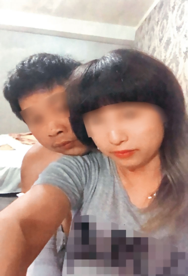 姚女（右）與情夫（左）在臉書曬恩愛，互稱老公、老婆，被丈夫提告，判賠20萬元。（警方提供）