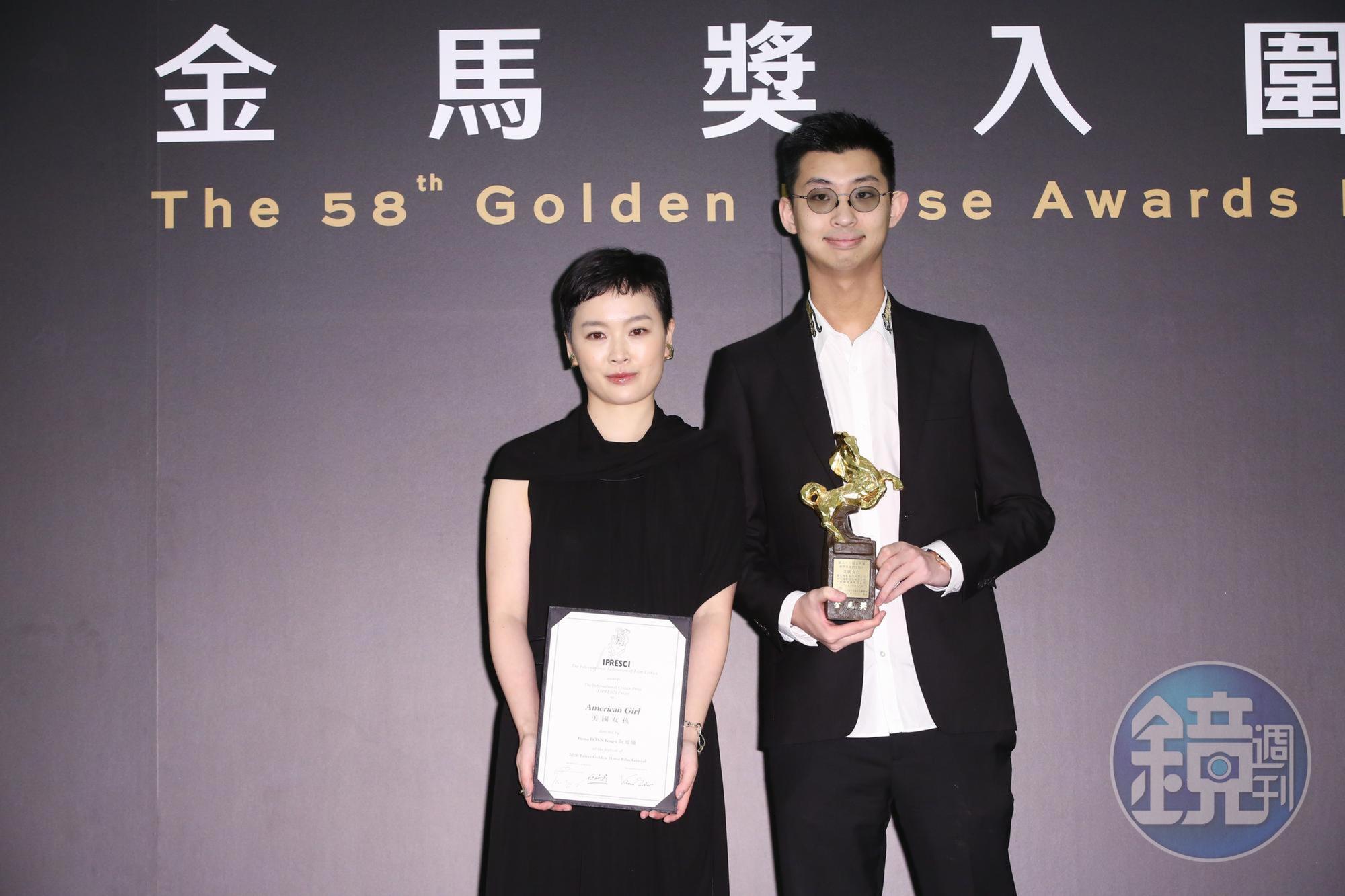 《美國女孩》導演阮鳳儀(左)與製片苗華川(右)。