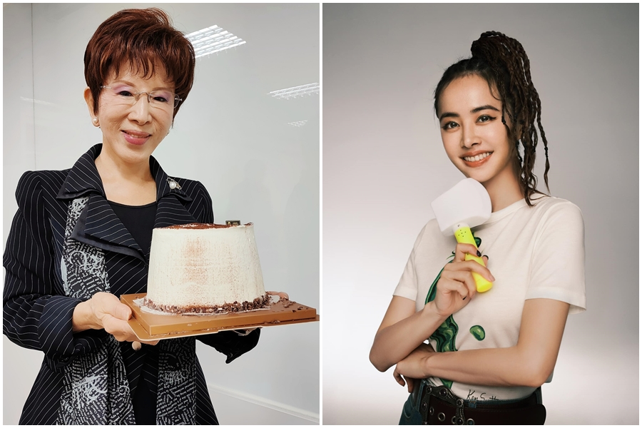 洪秀柱收到蔡依林送來的蛋糕，吃完後她大讚「果然風味絕佳，不同凡響！」（翻攝洪秀柱、蔡依林臉書）